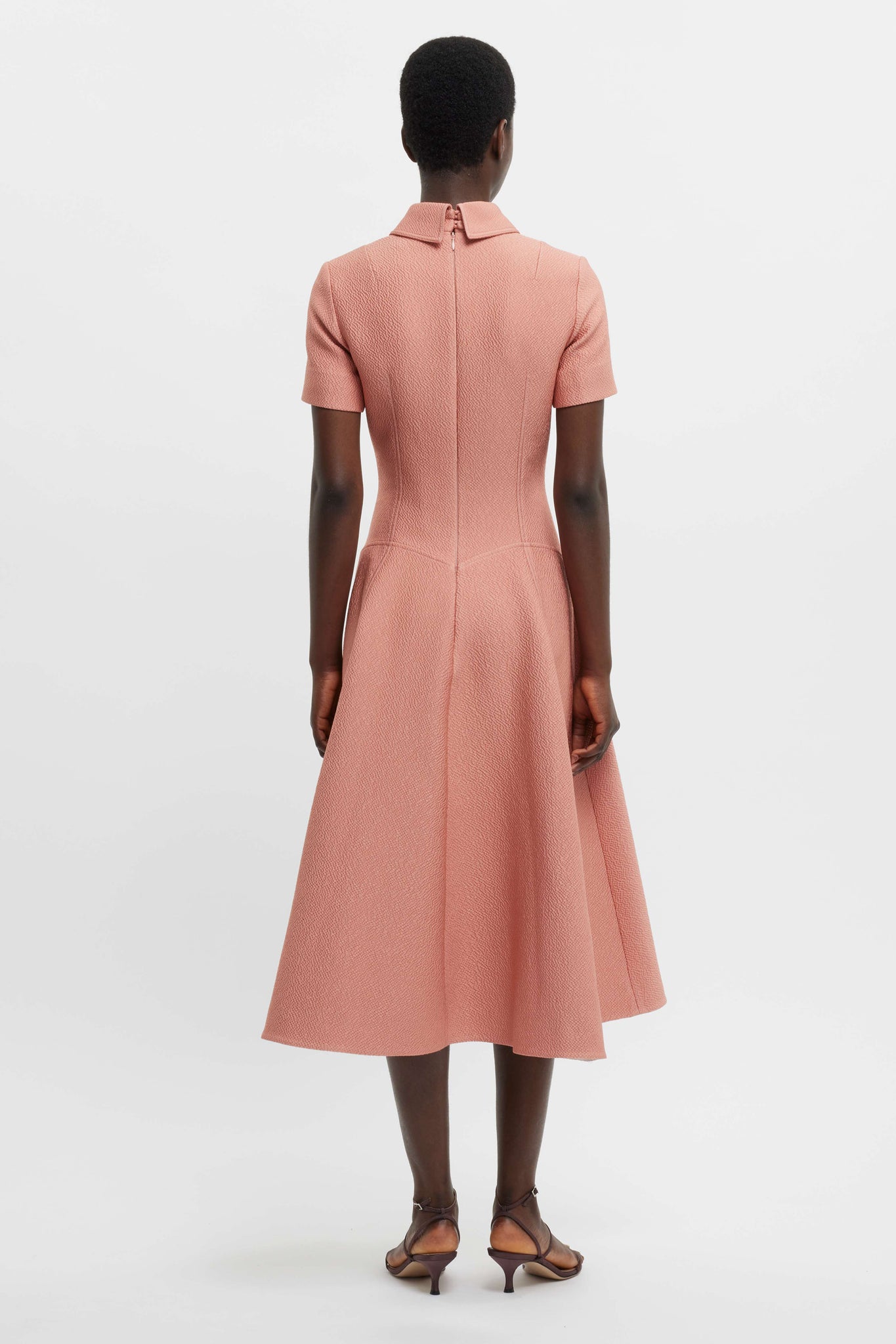 Jody Dress In Dust Pink Cloque | Emilia Wickstead