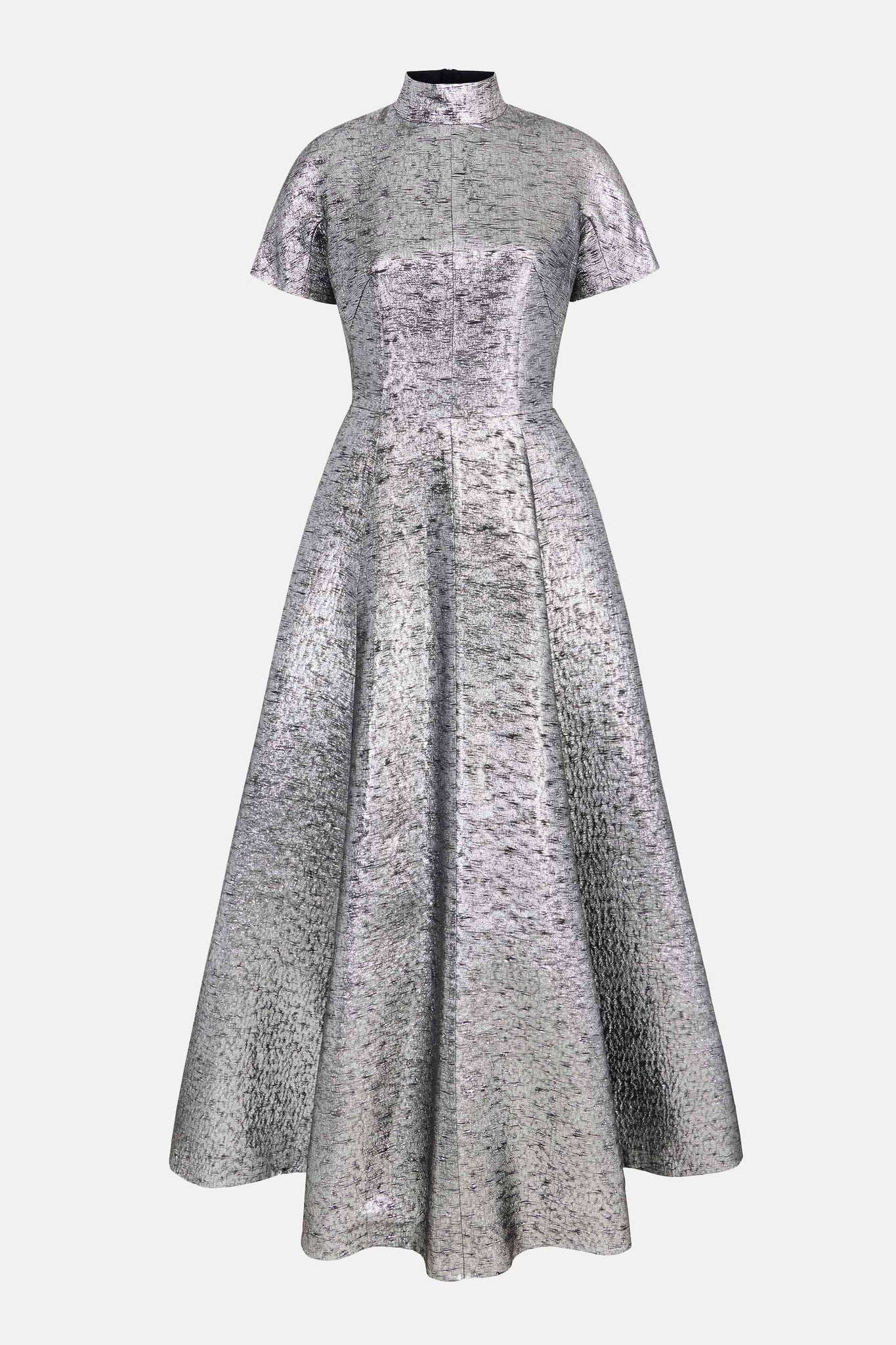 Malinda Dress In Silver Lurex Tweed | Emilia Wickstead