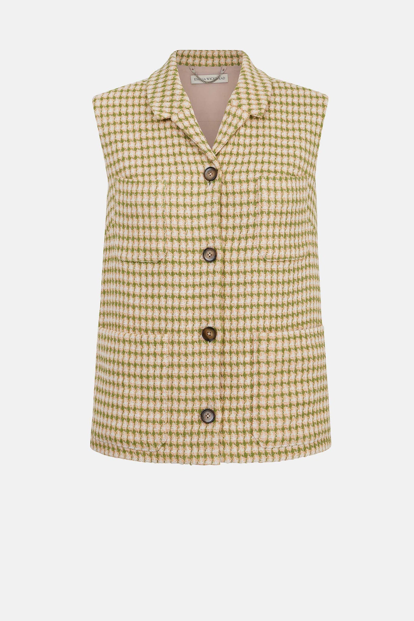 Mercer Top In Multi Checked Tweed | Emilia Wickstead