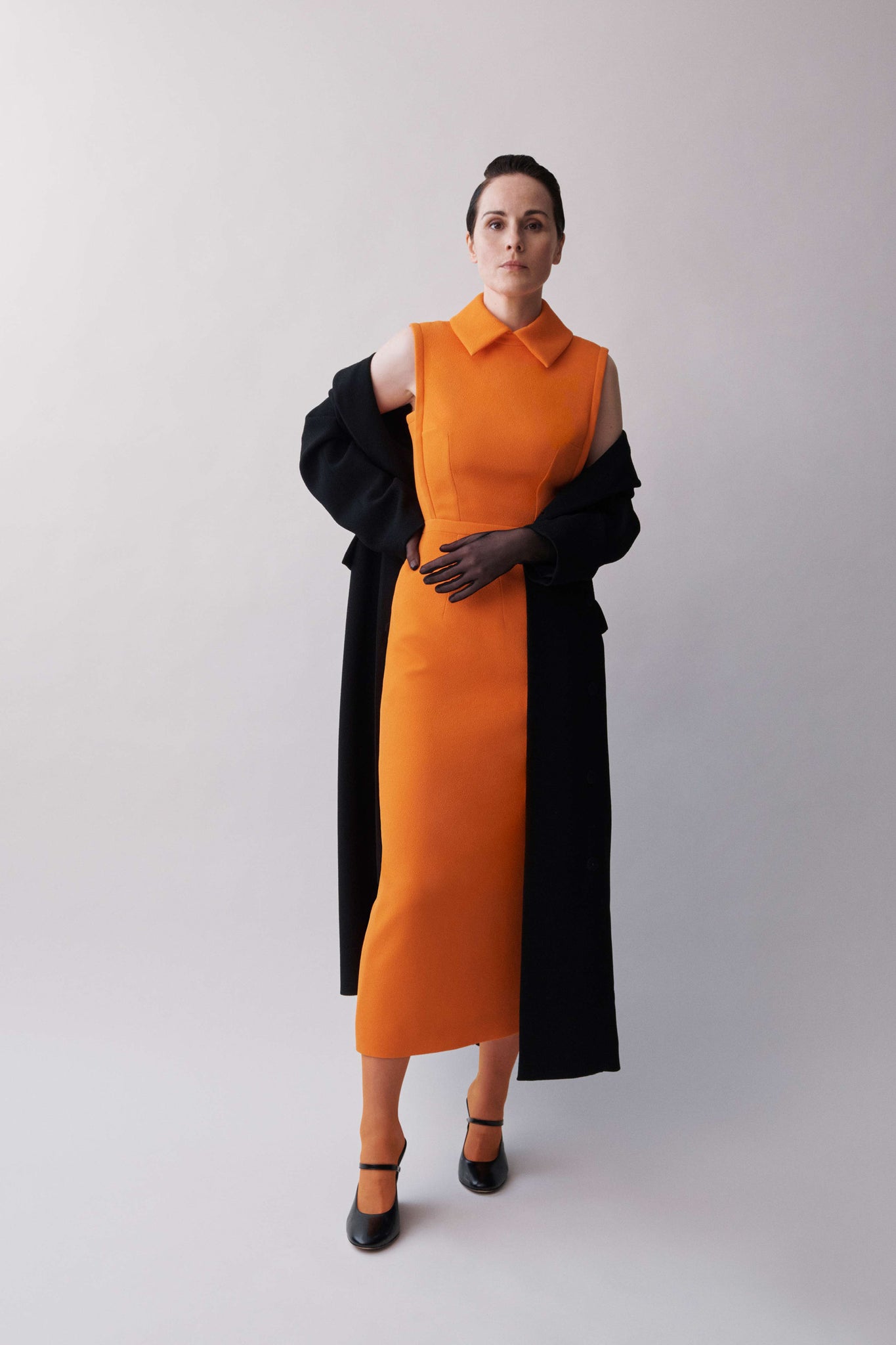 Miles Dress In Hot Orange Double Crepe | Emilia Wickstead