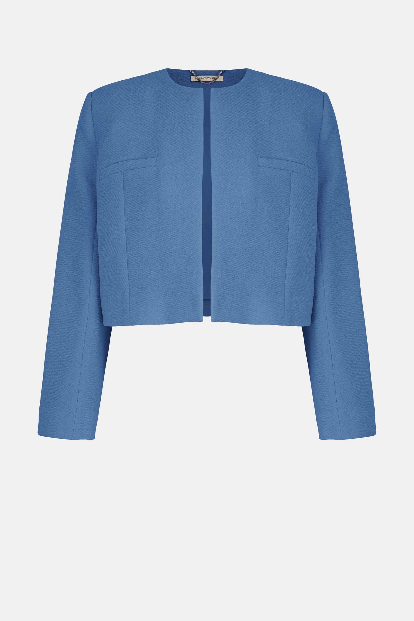 Mirca Indigo Blue Box Jacket in Indigo Blue Double Crepe - Emilia Wickstead