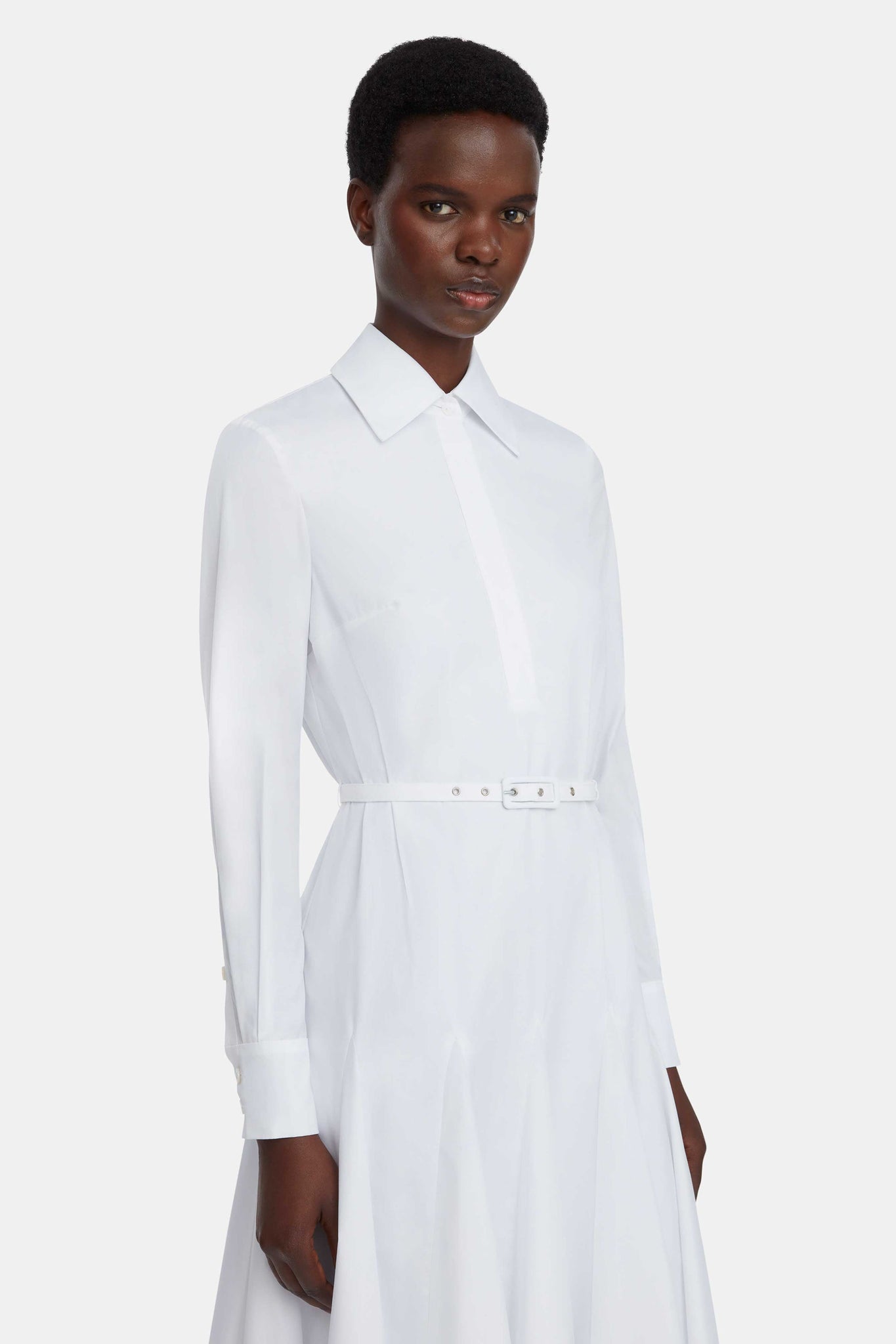 Muse White Cotton Belted Shirt Dress - Emilia Wickstead