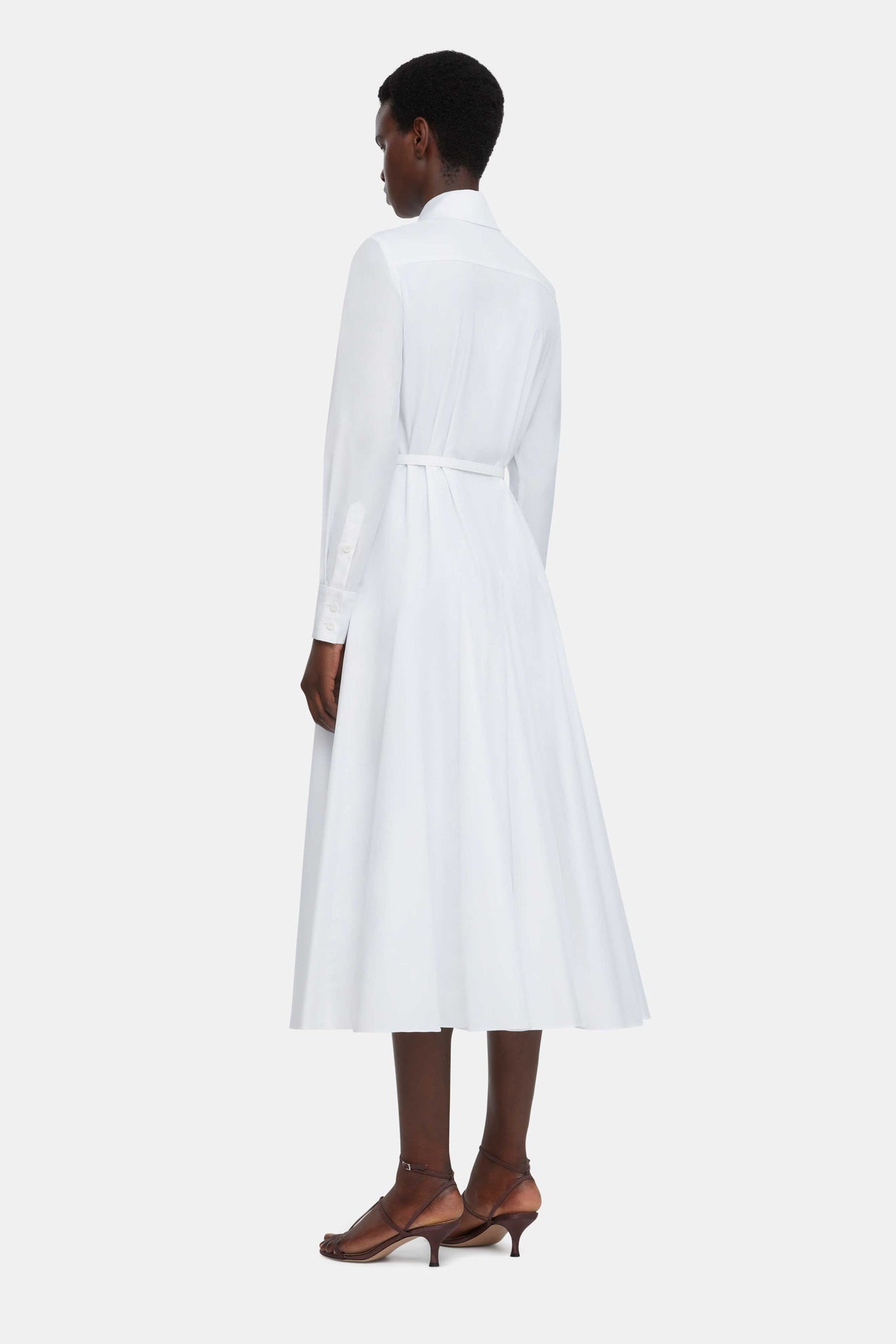 Muse White Cotton Belted Shirt Dress - Emilia Wickstead