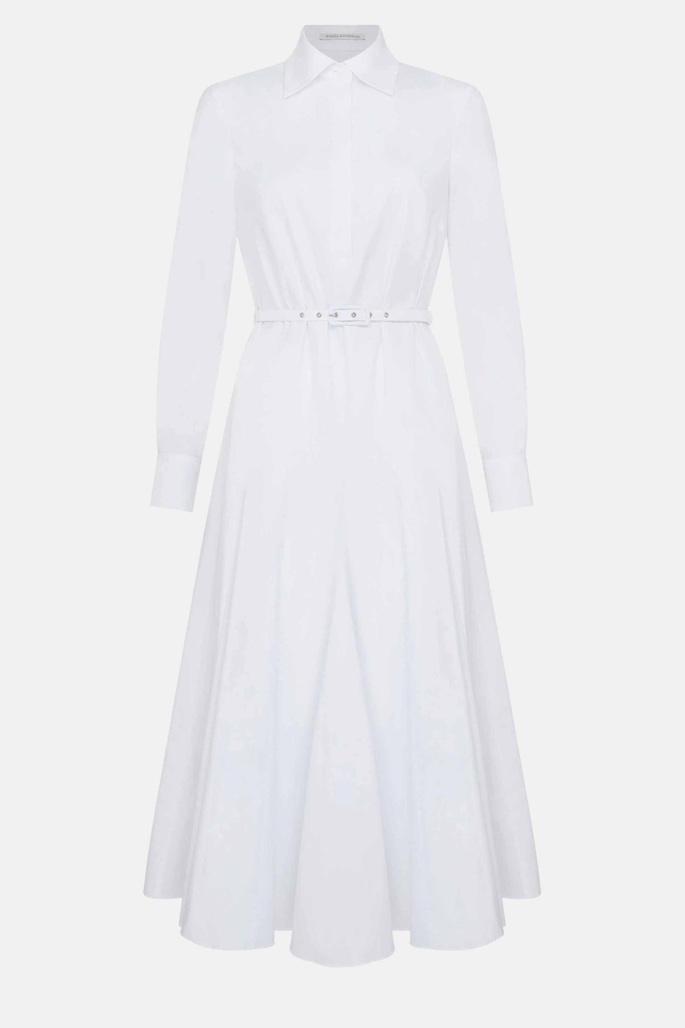 Muse White Cotton Belted Shirt Dress - Emilia Wickstead