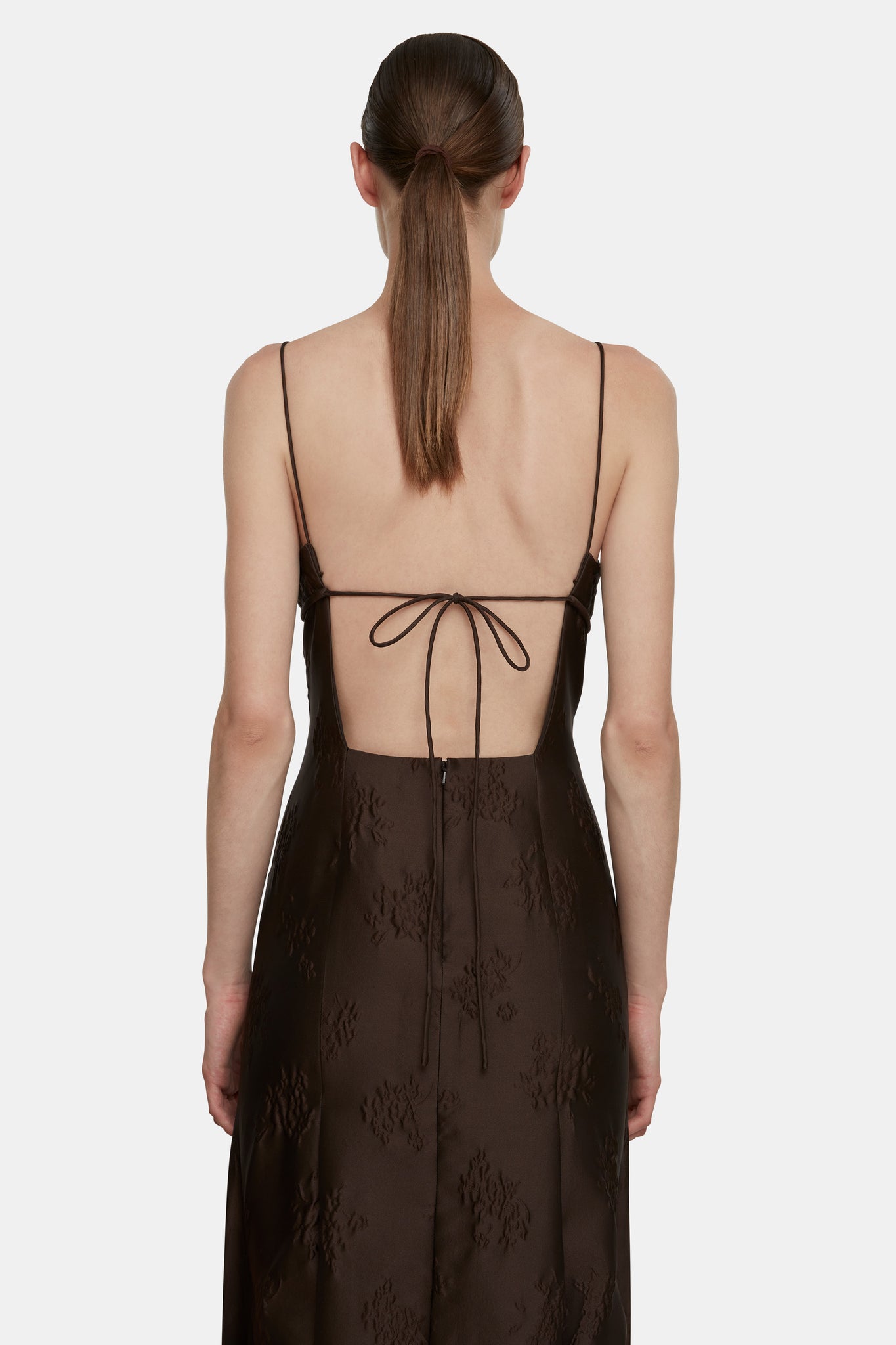 emilia wickstead brown dress Emilia Wickstead - Keeley Dress In Brown Italian Duchess Satin