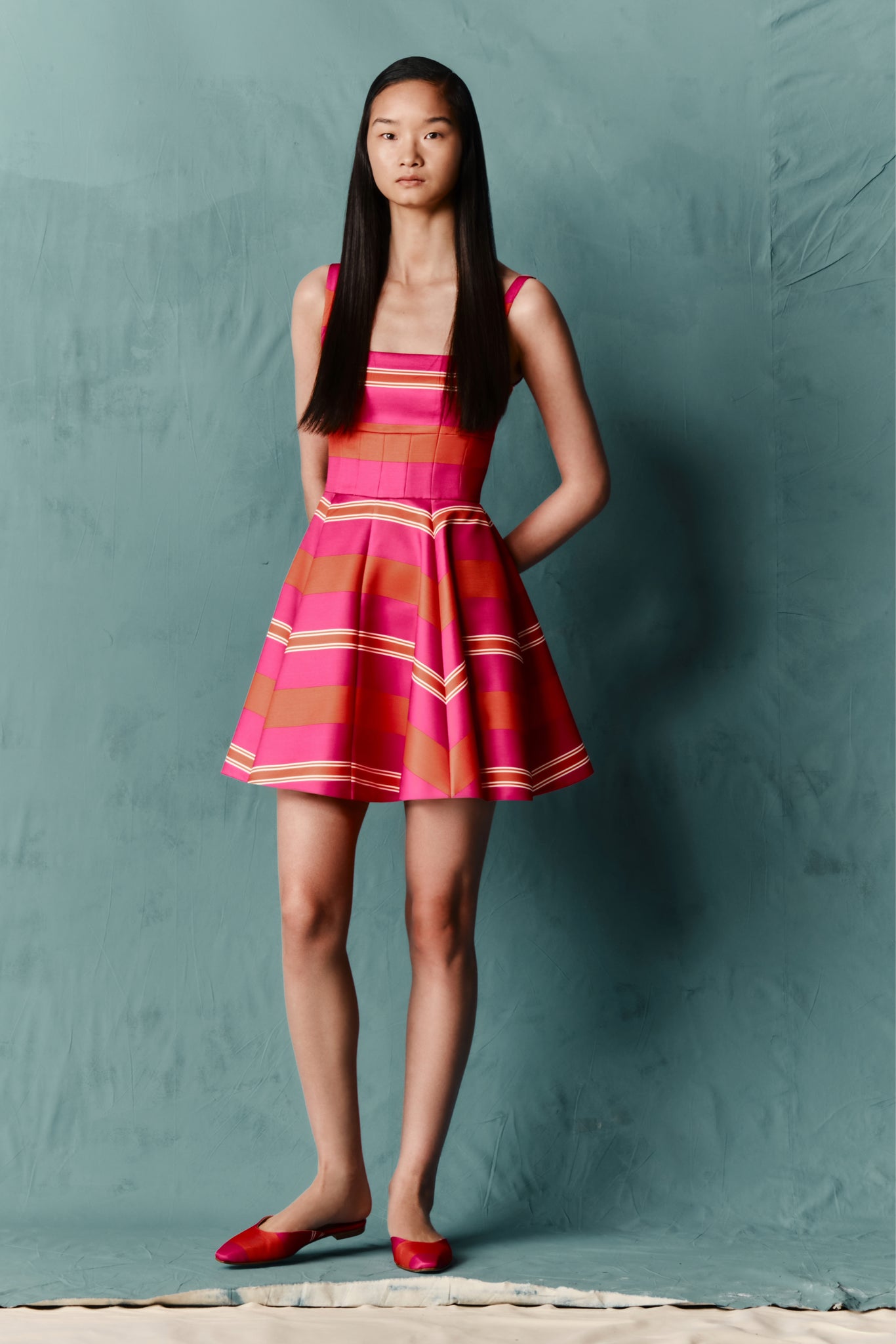 orange and hot pink dress Mini Mona in & Striped Taffetta Faille Our two colored asymmetrical Size::2XL SOLD Gothic Belle Red/Black Readymade outfits