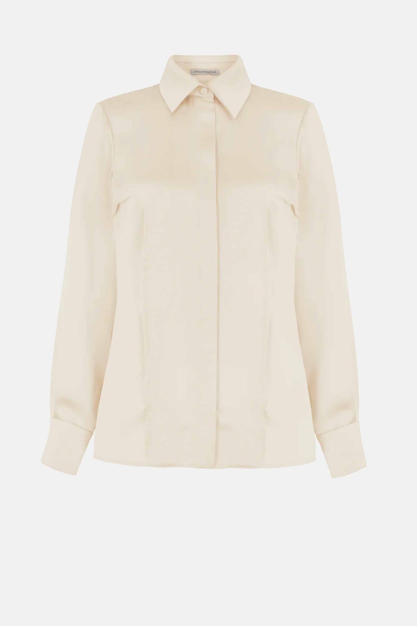 Ravanne Ivory Crushed Satin Shirt | Emilia Wickstead