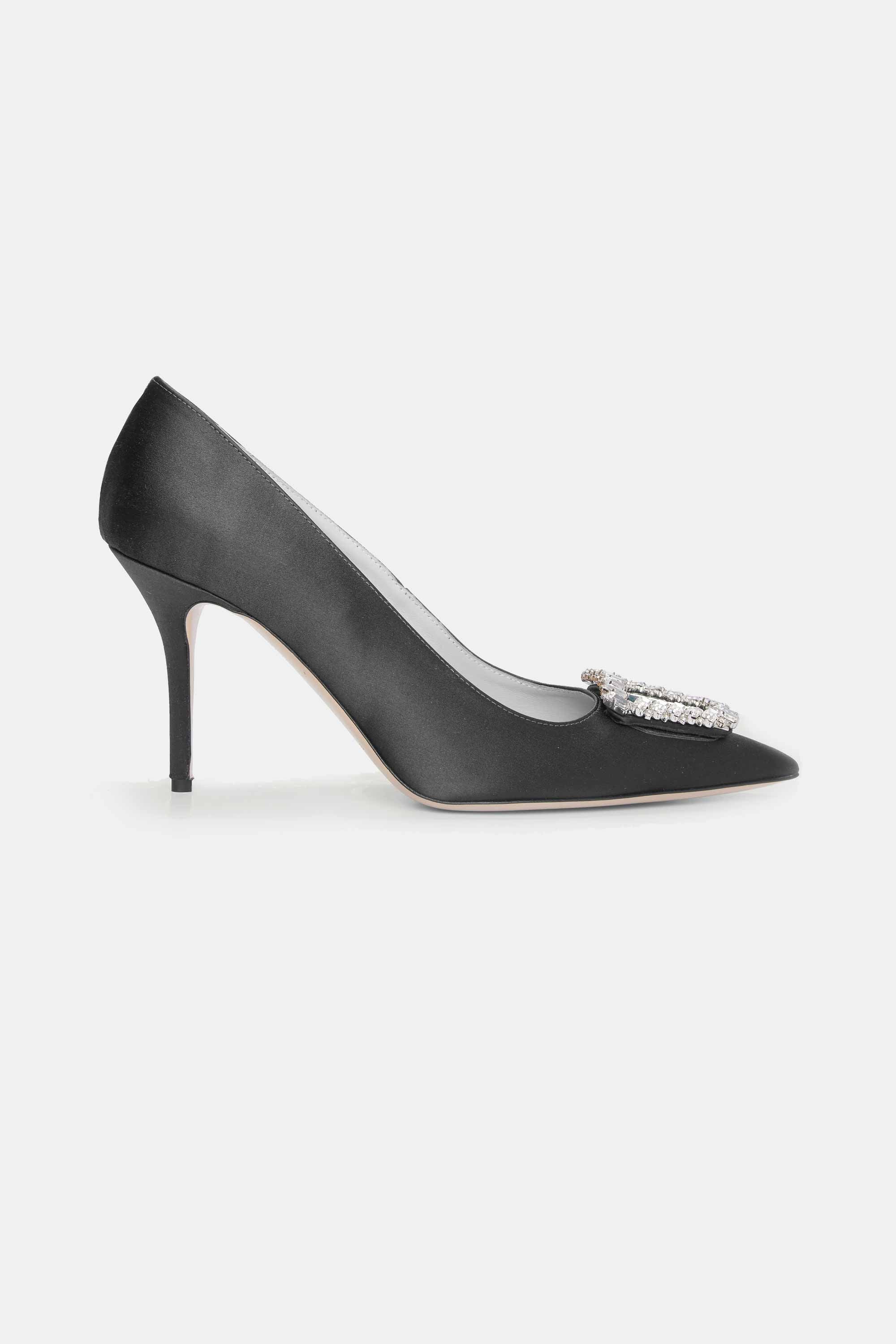 Sophia Jewel Buckle Shoe Satin