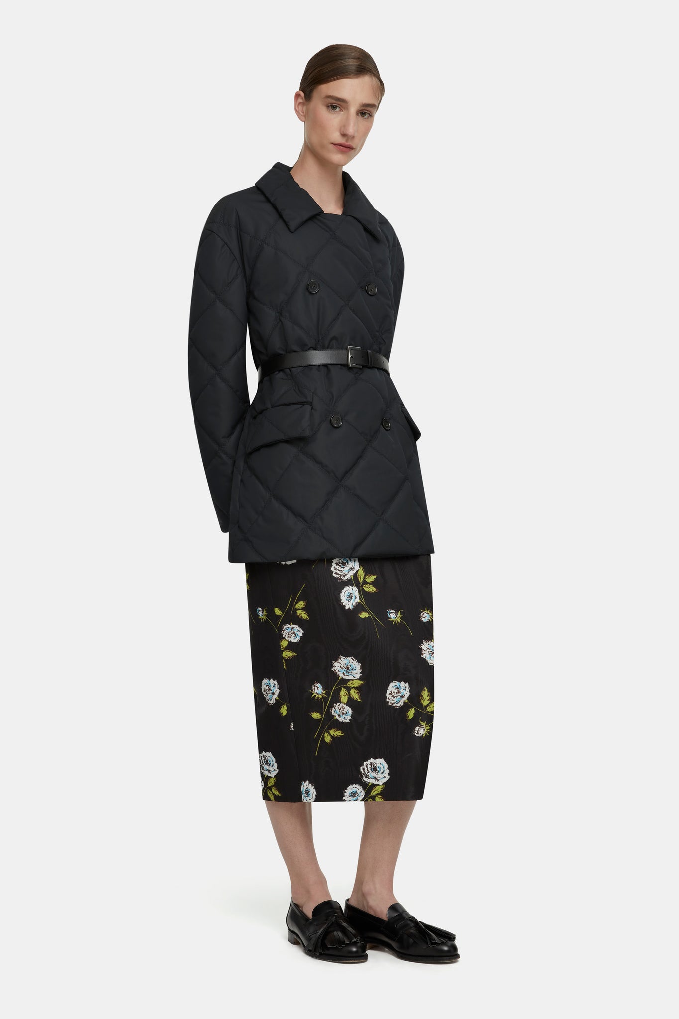 Sophica Black Puffer Quilted Jacket |  Emilia Wickstead