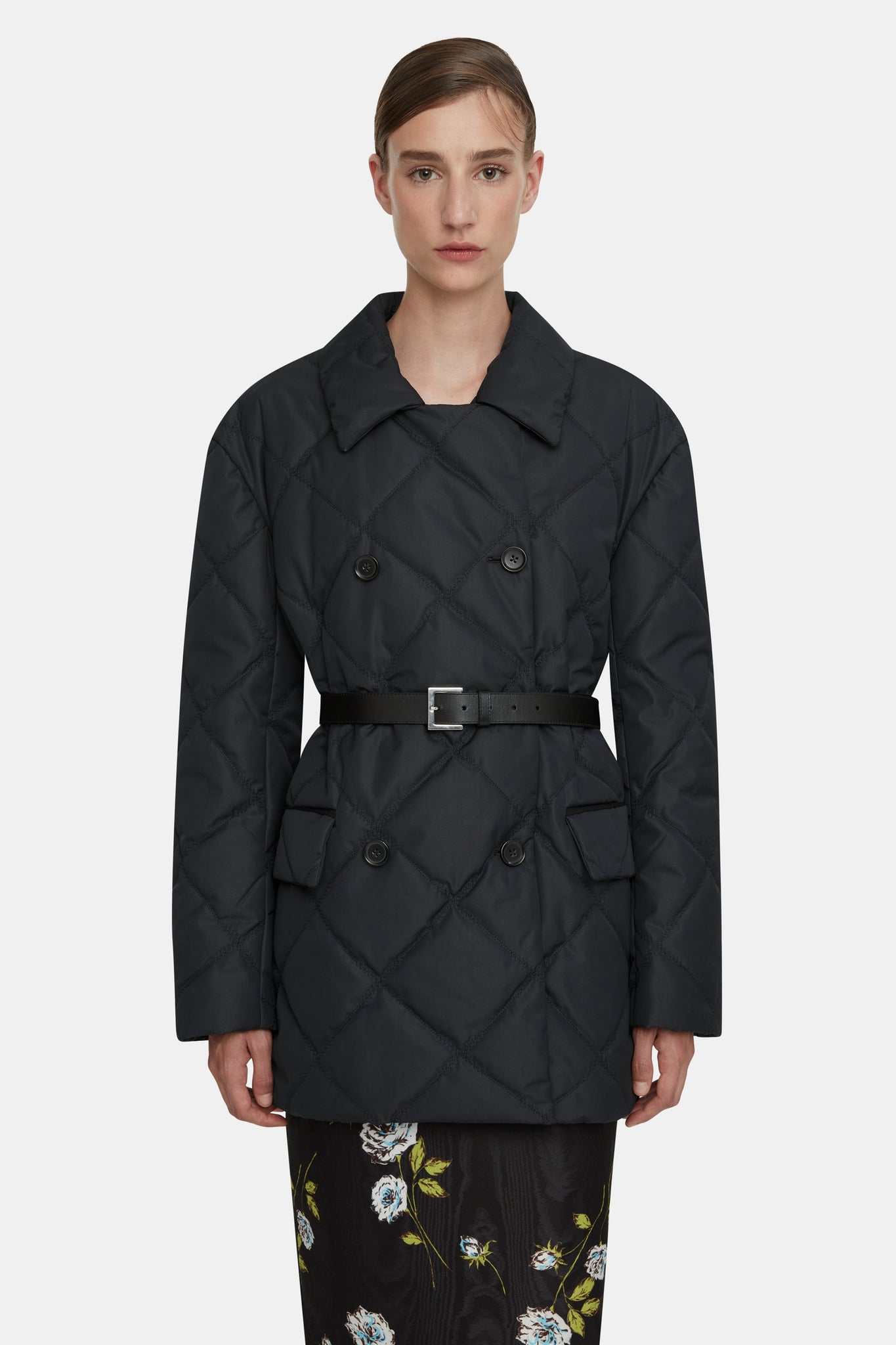 Sophica Black Puffer Quilted Jacket |  Emilia Wickstead