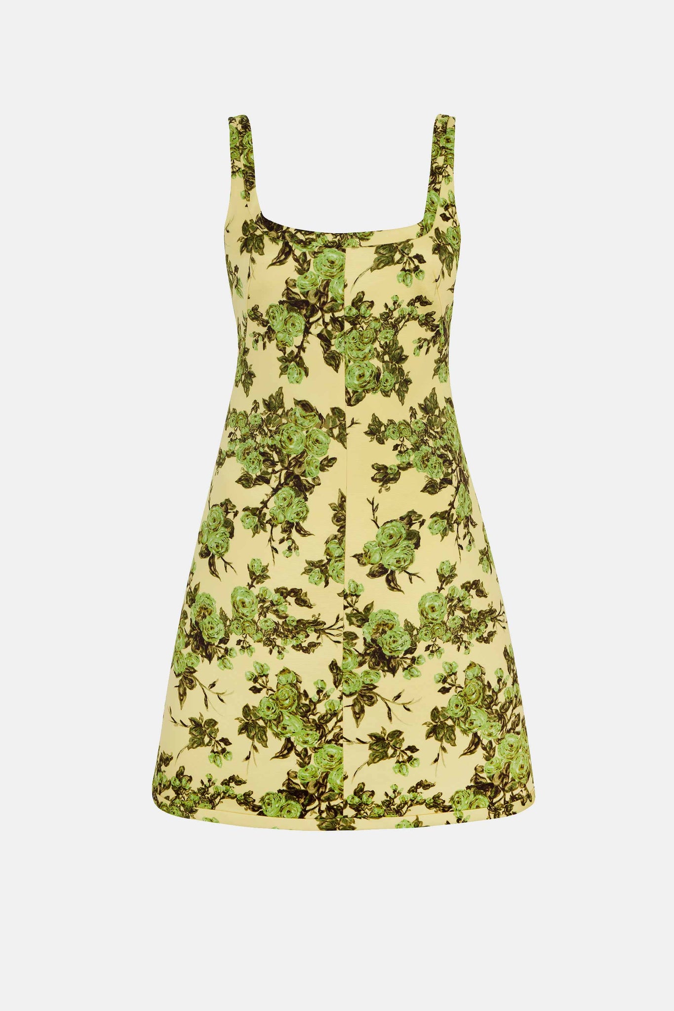 Tillie Dress In Green Centifolia Rose Floral Print Taffeta Faille | Emilia Wickstead