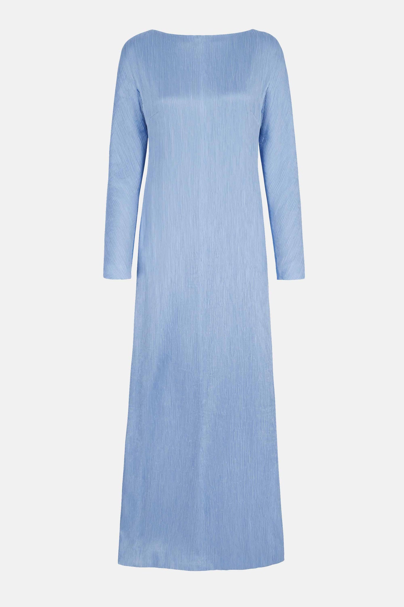 Emilia Wickstead Uriela Gown In Sky Blue Plisse Satin 