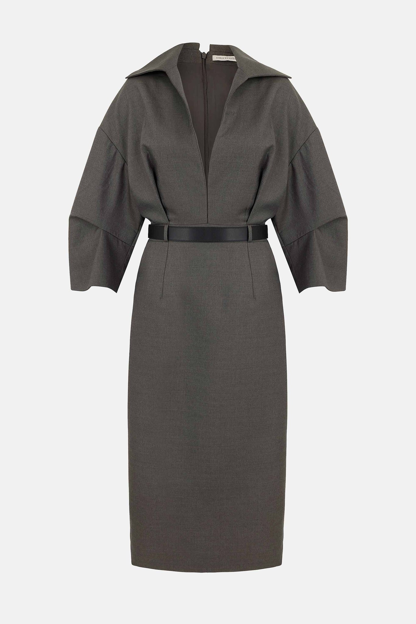 Vivica Dress in Ash Grey Merino Wool |  Emilia WicksteadVivica Dress in Ash Grey Merino Wool |  Emilia Wickstead