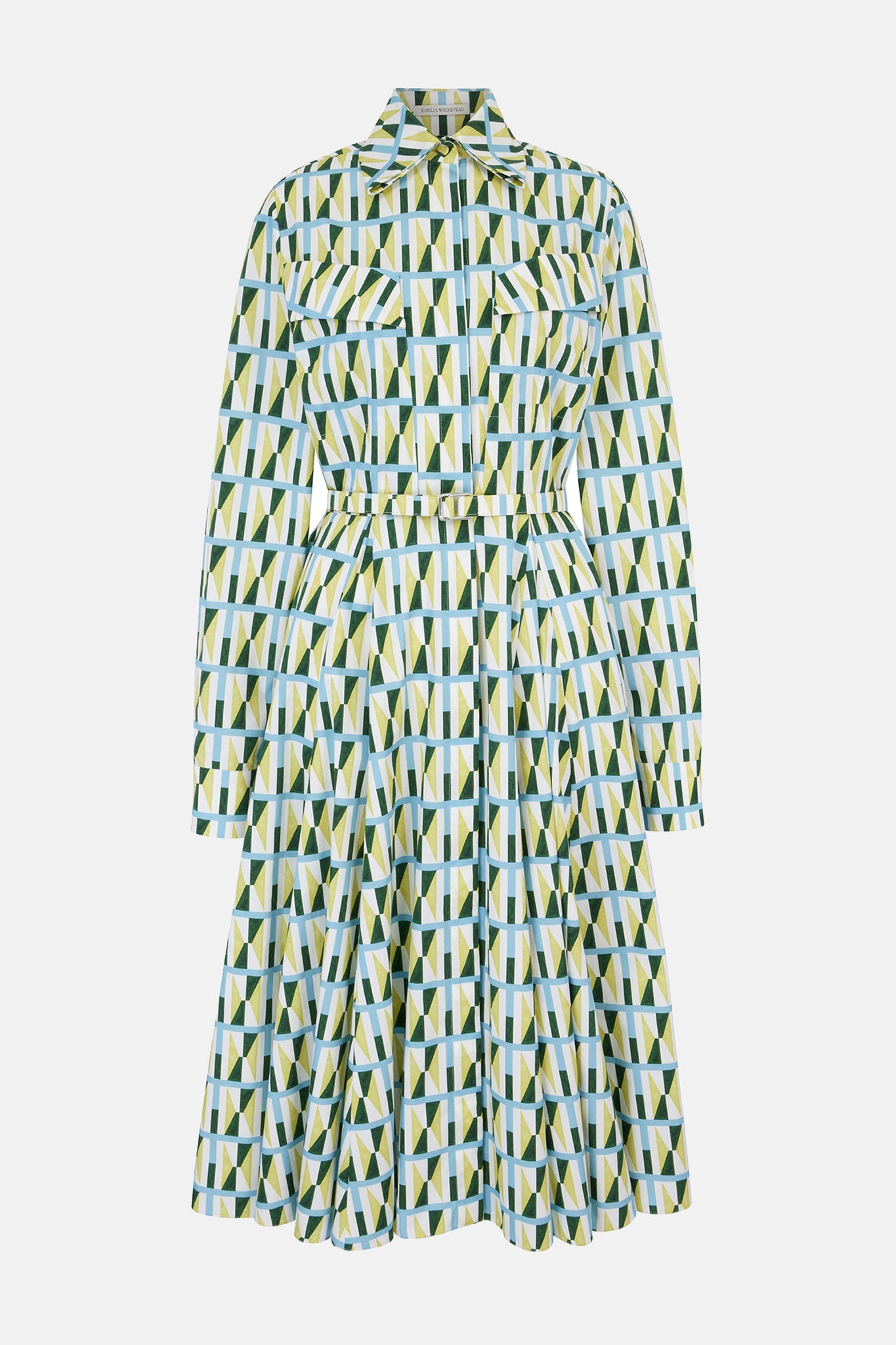 Emmalyna Dress in Geometric Cotton | Emilia Wickstead