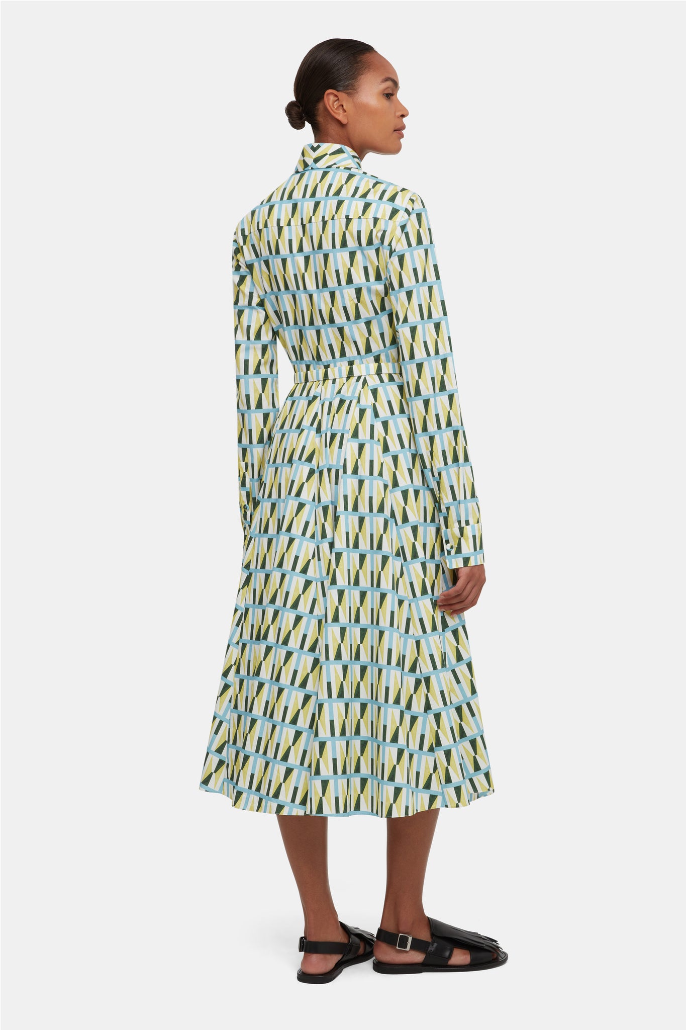 Emmalyna Dress in Geometric Cotton | Emilia Wickstead