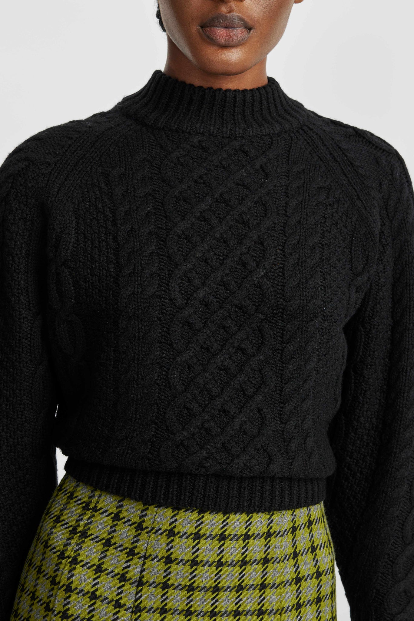 Emory Cable Knit Jumper in Black | Emilia Wickstead