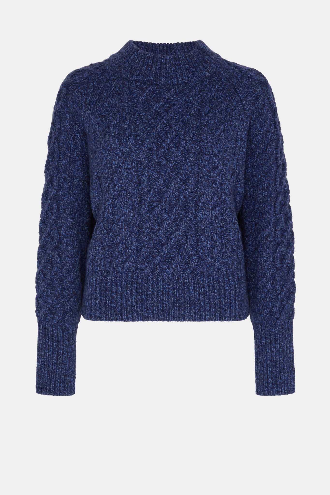 Emory Knit In Blue Mouline Melange | Emilia Wickstead