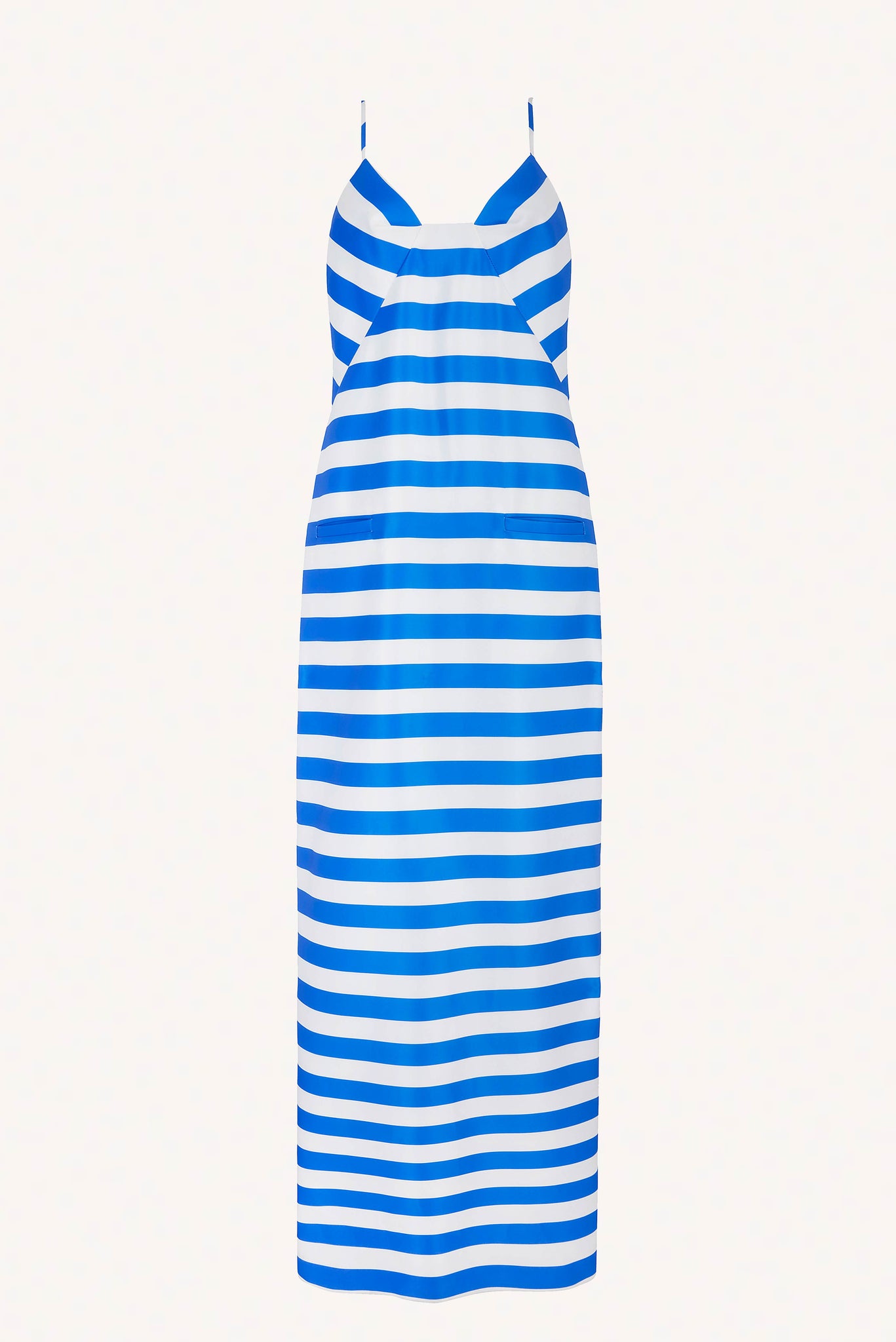 Faith Dress In Blue Stripe Twill | Emilia Wickstead