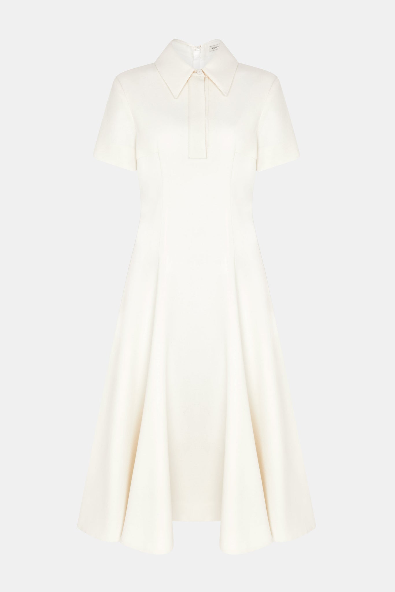 Feliciana Dress In Ivory Single Wool Crepe | Emilia Wickstead