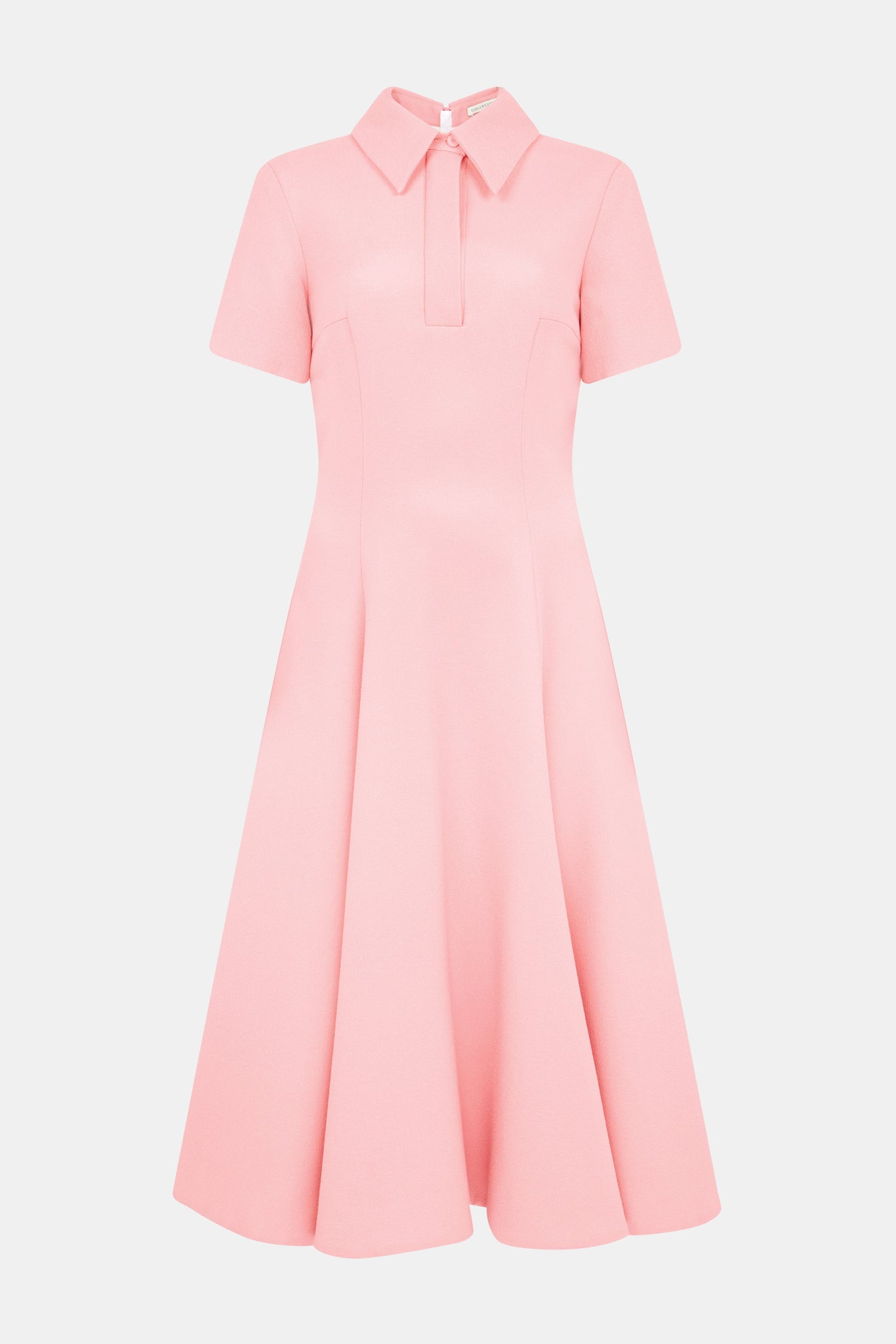 Feliciana Dress In Pink Sorbet Single Wool Crepe | Emilia Wickstead