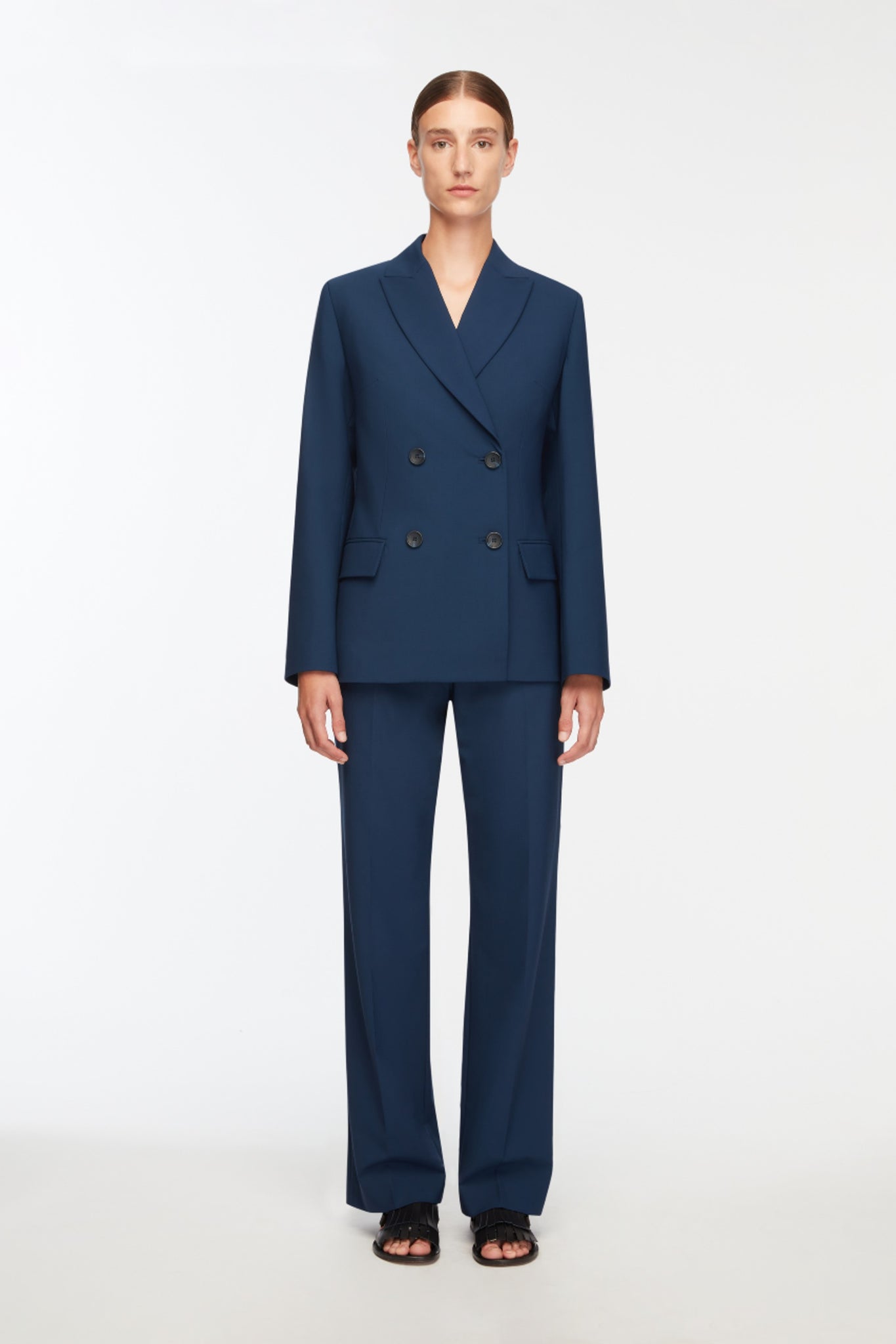 Firston Jacket In Navy Summer Wool