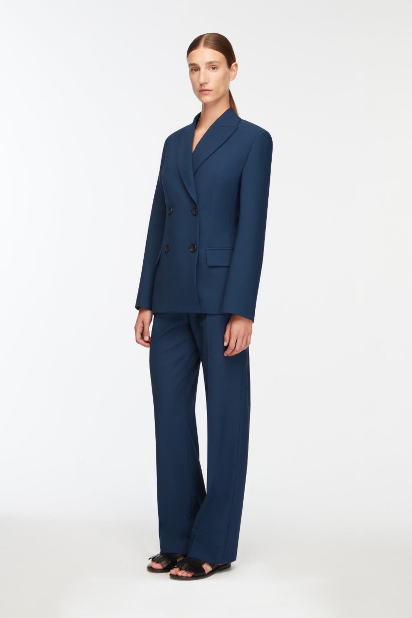 Firston Jacket In Navy Summer Wool