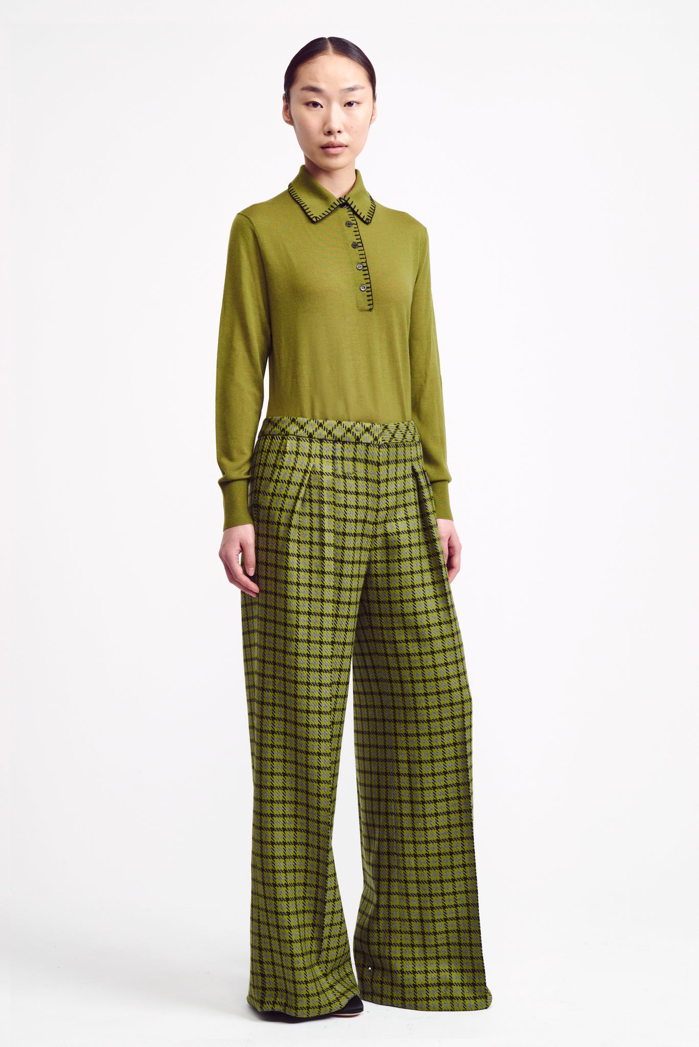 Freddie Green Shetland Houndstooth Trousers | Emilia Wickstead