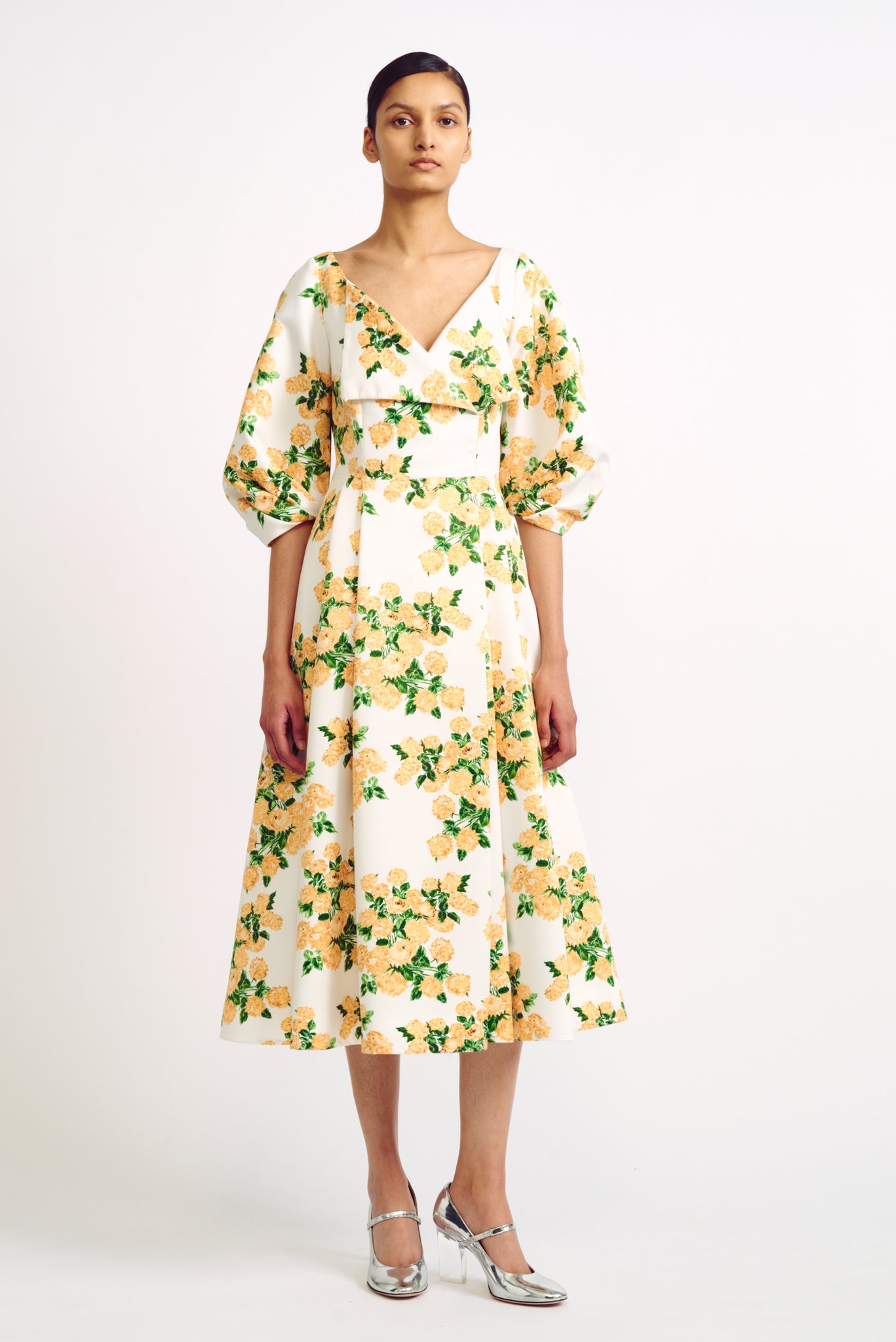 Gabby Yellow Floral Print Dress | Emilia Wickstead