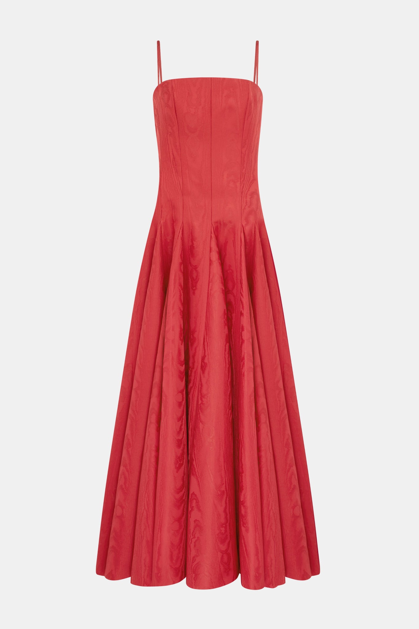 Gracia Dress In Red Moire Mikado | Emilia Wickstead