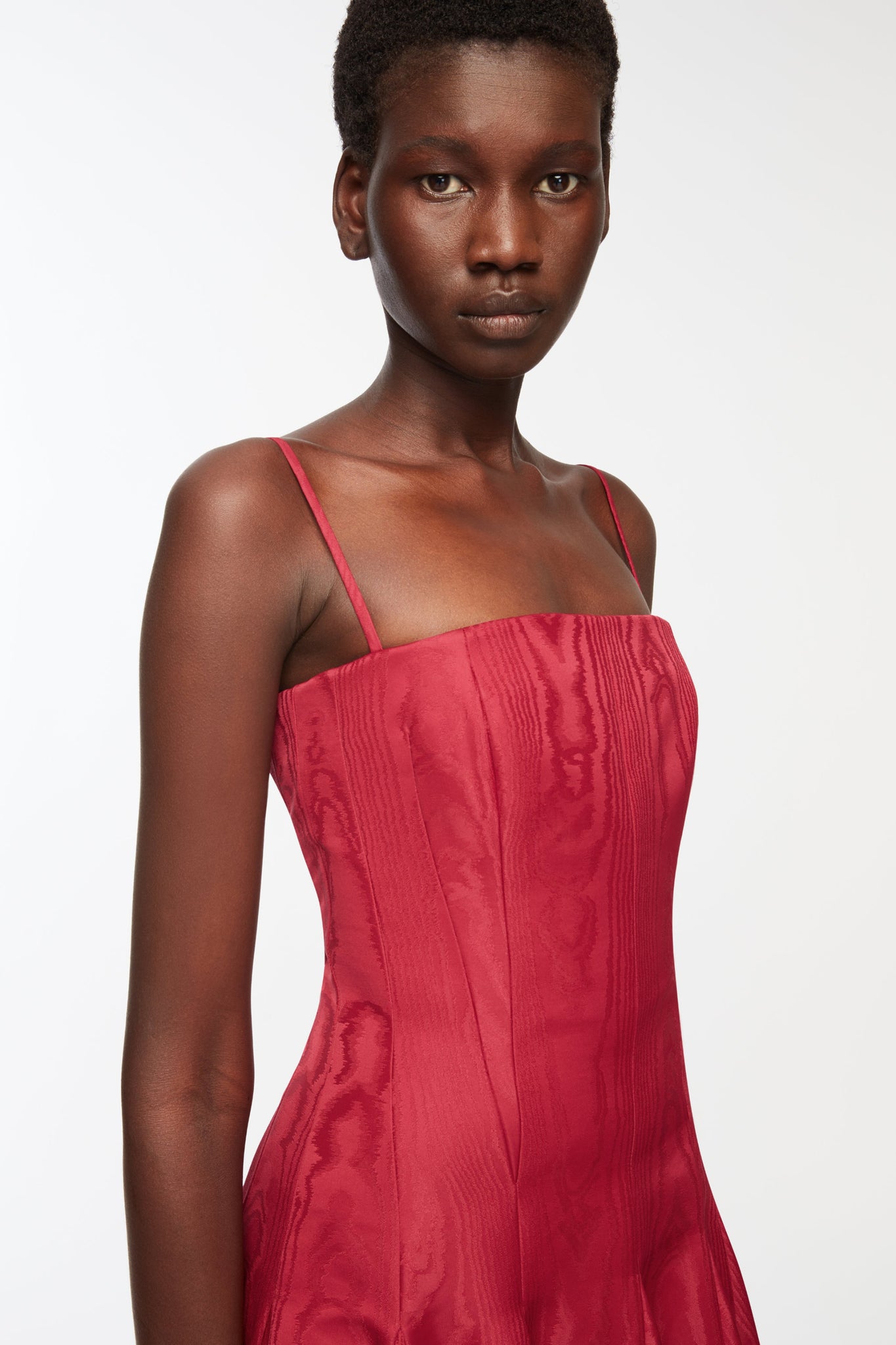 gracia red dress Gracia Red Mini Dress with Jeweled Neckline, Women's Size L