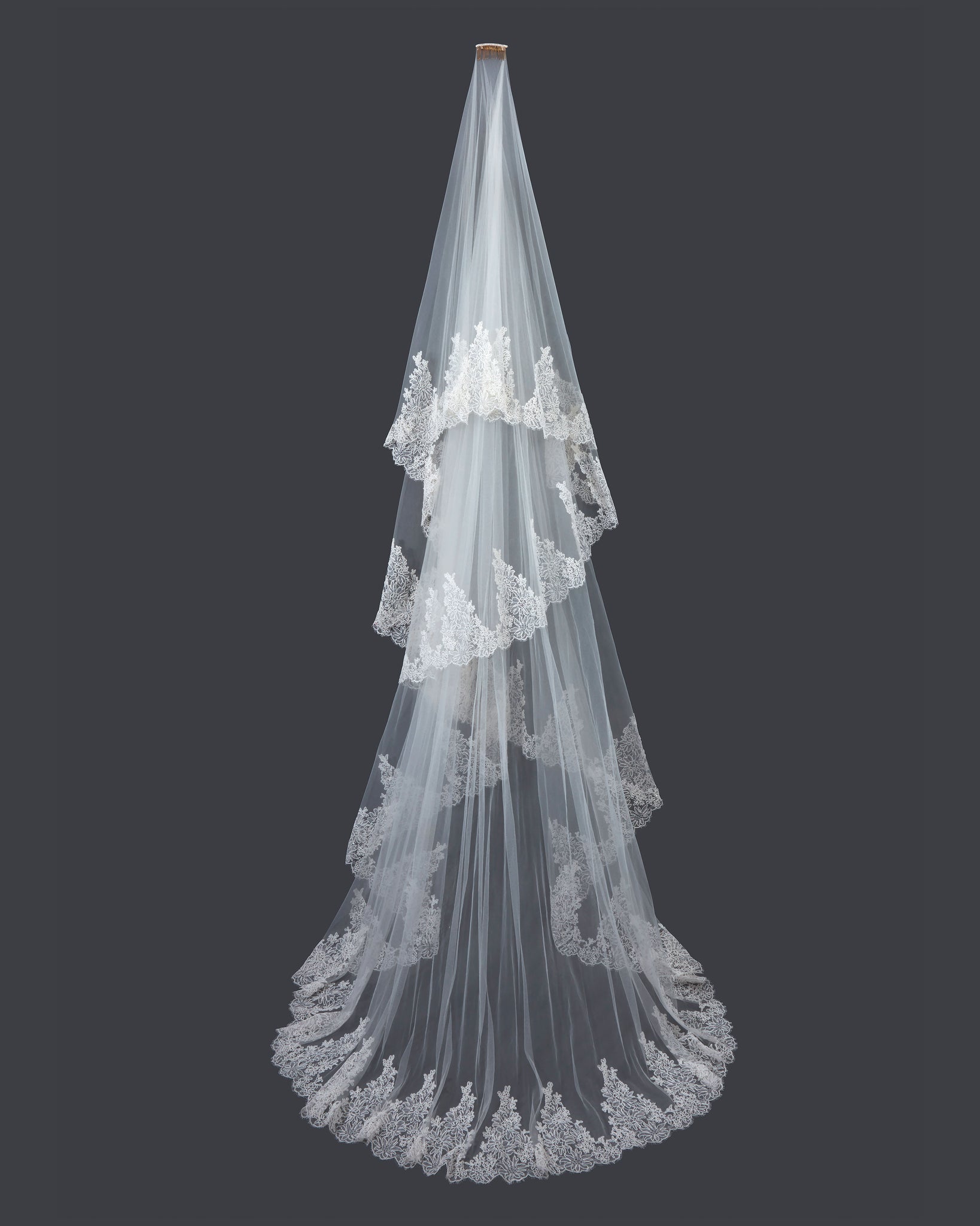 Hesper Lace Wedding Veil | Emilia Wickstead Bridal