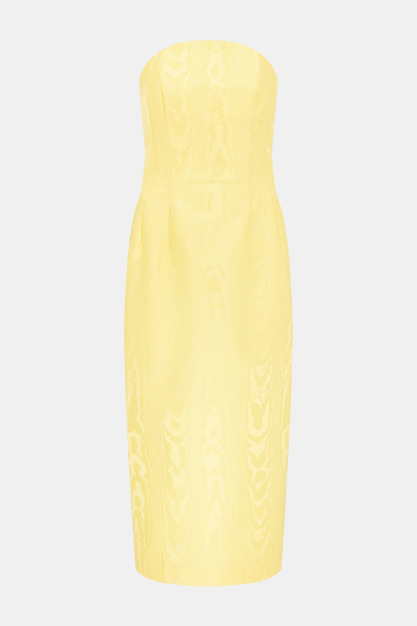 Hailee Dress In Lemon Moire Mikado | Emilia Wickstead