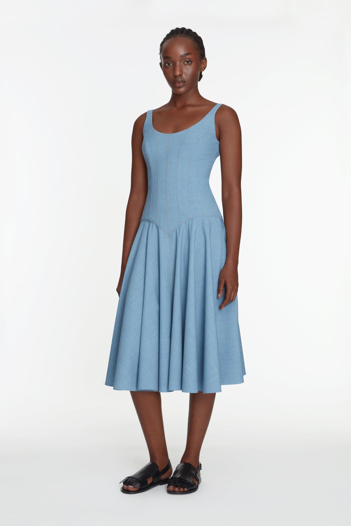 emilia wickstead blue dress look-kody-square-neck-mini-dress-black sax fifth avenue Colors:Bone Pink Halter A-Line Sequins