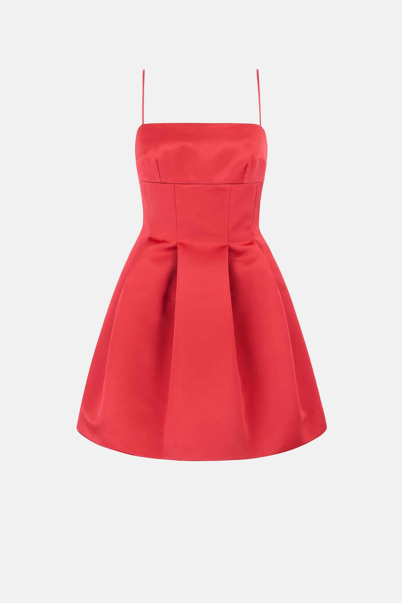 Honor Dress In Red Italian Duchess Satin