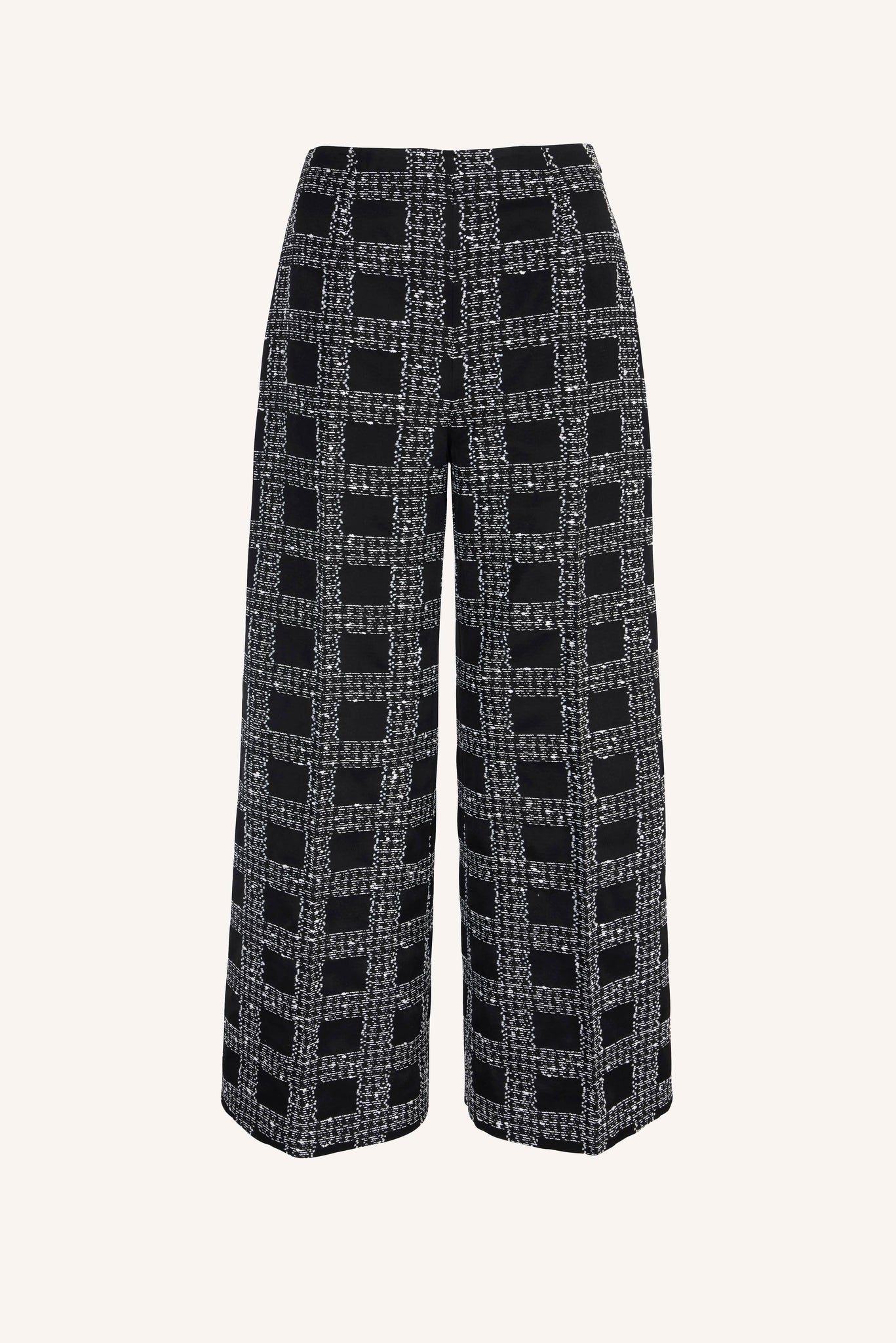 Hullinie Trousers in Black Faded Check | Emilia Wickstead