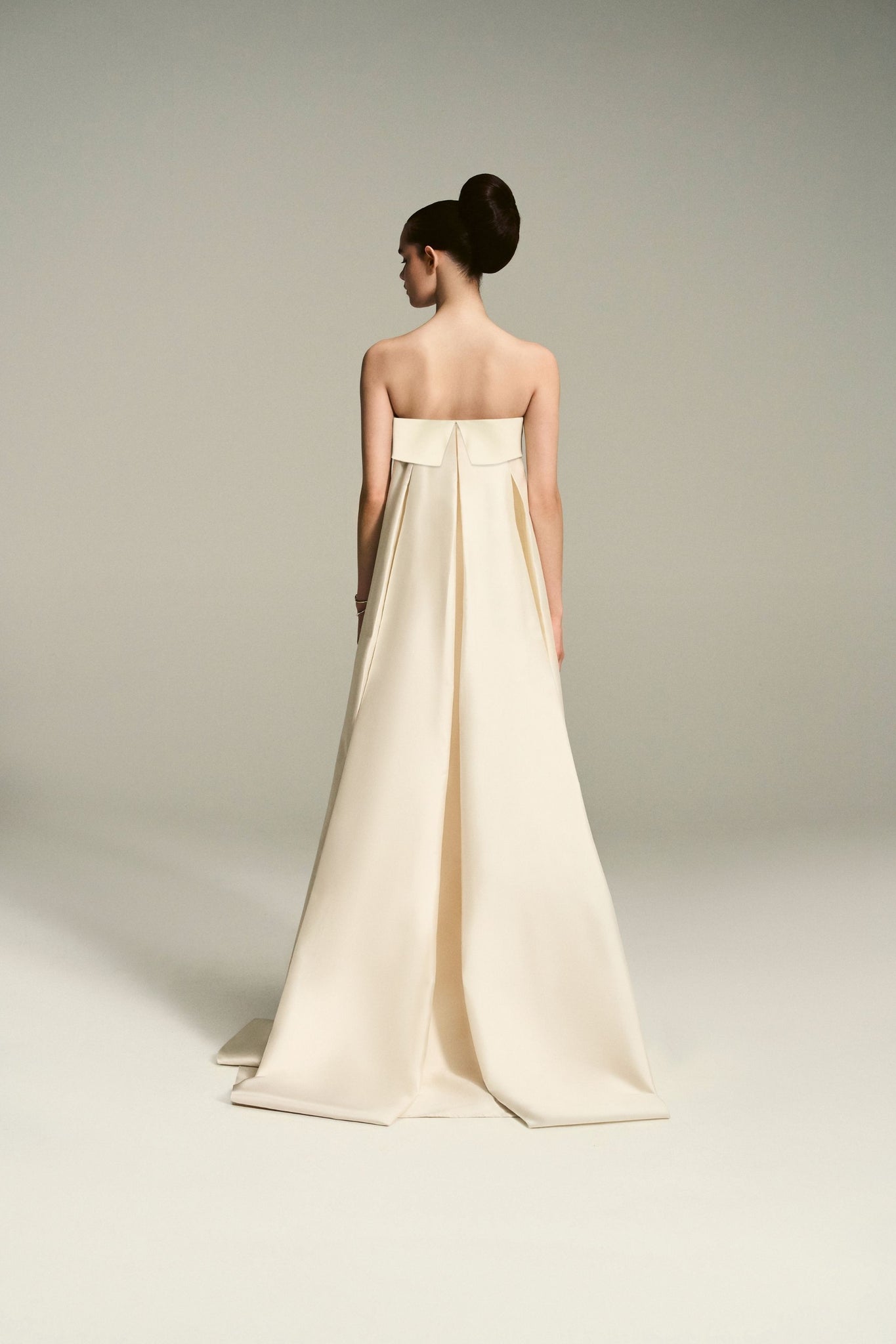 Keeley Bridal Dress with Marina Train in Ivory Double Cloqué (Copy) | Emilia Wickstead