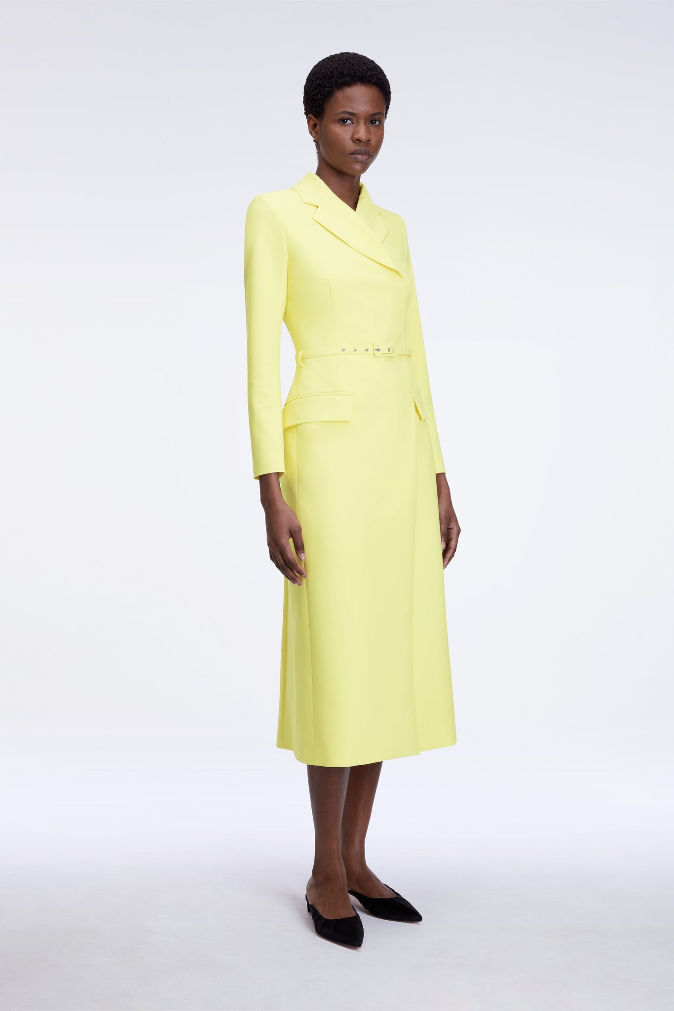 Kalonice Dress in Lemon Summer Wool– Emilia Wickstead