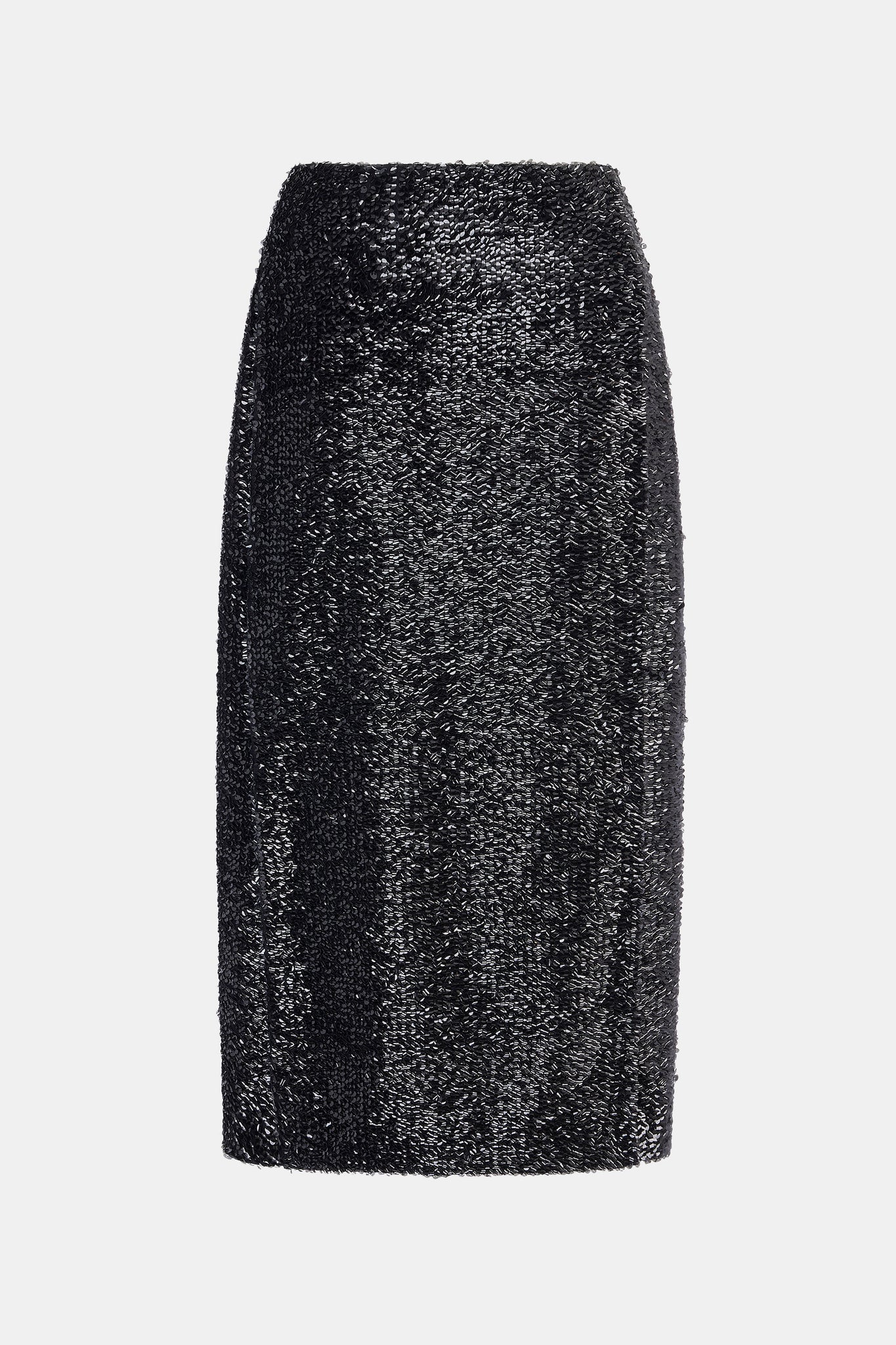 Kanji Skirt In Black Textured Sequin - Emilia Wickstead 