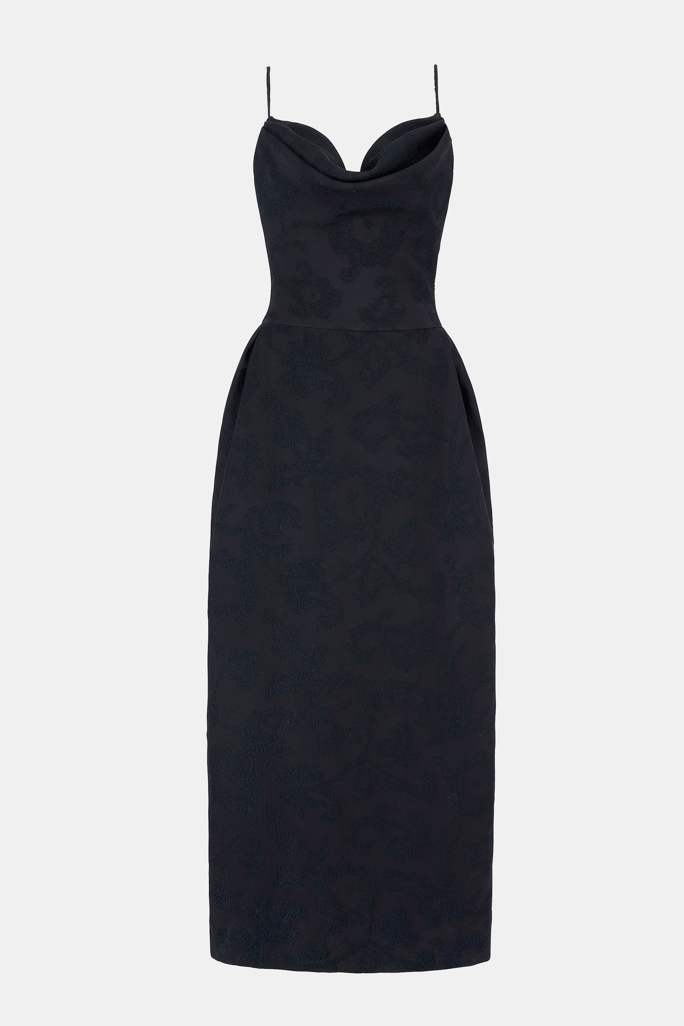 Kiril Dress In Black Floral Boucle