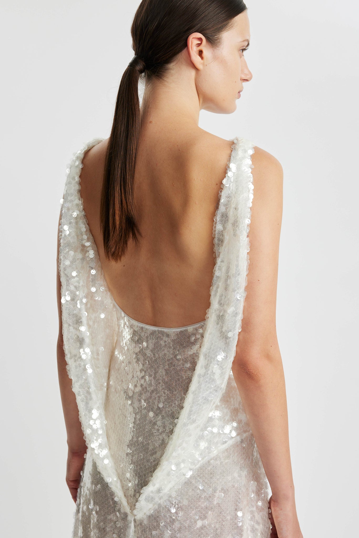 emilia wickstead sequin dress Conlan Dress in Black Textured Sequin