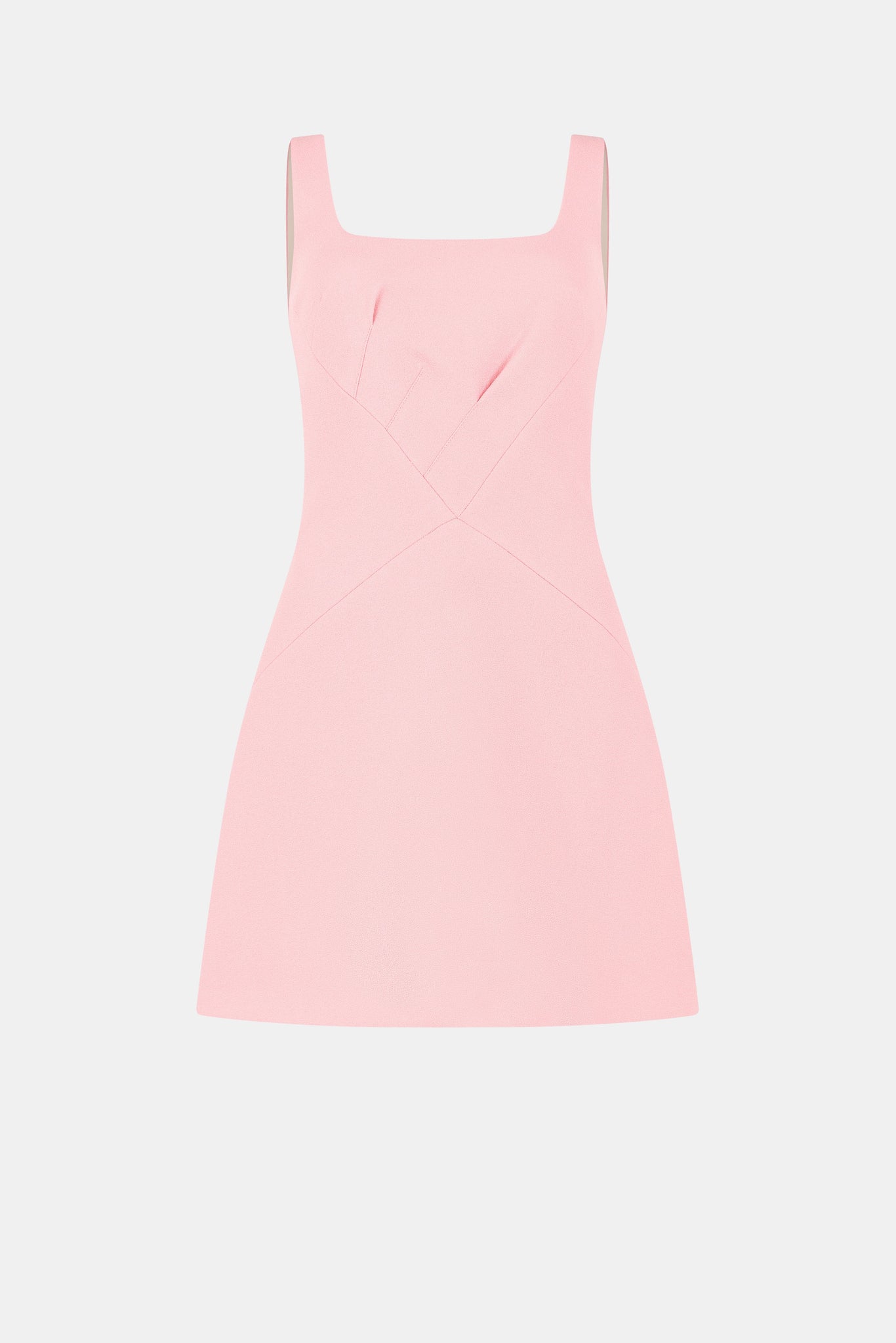 Larvall Dress In Pink Sorbet Single Wool Crepe | Emilia Wickstead