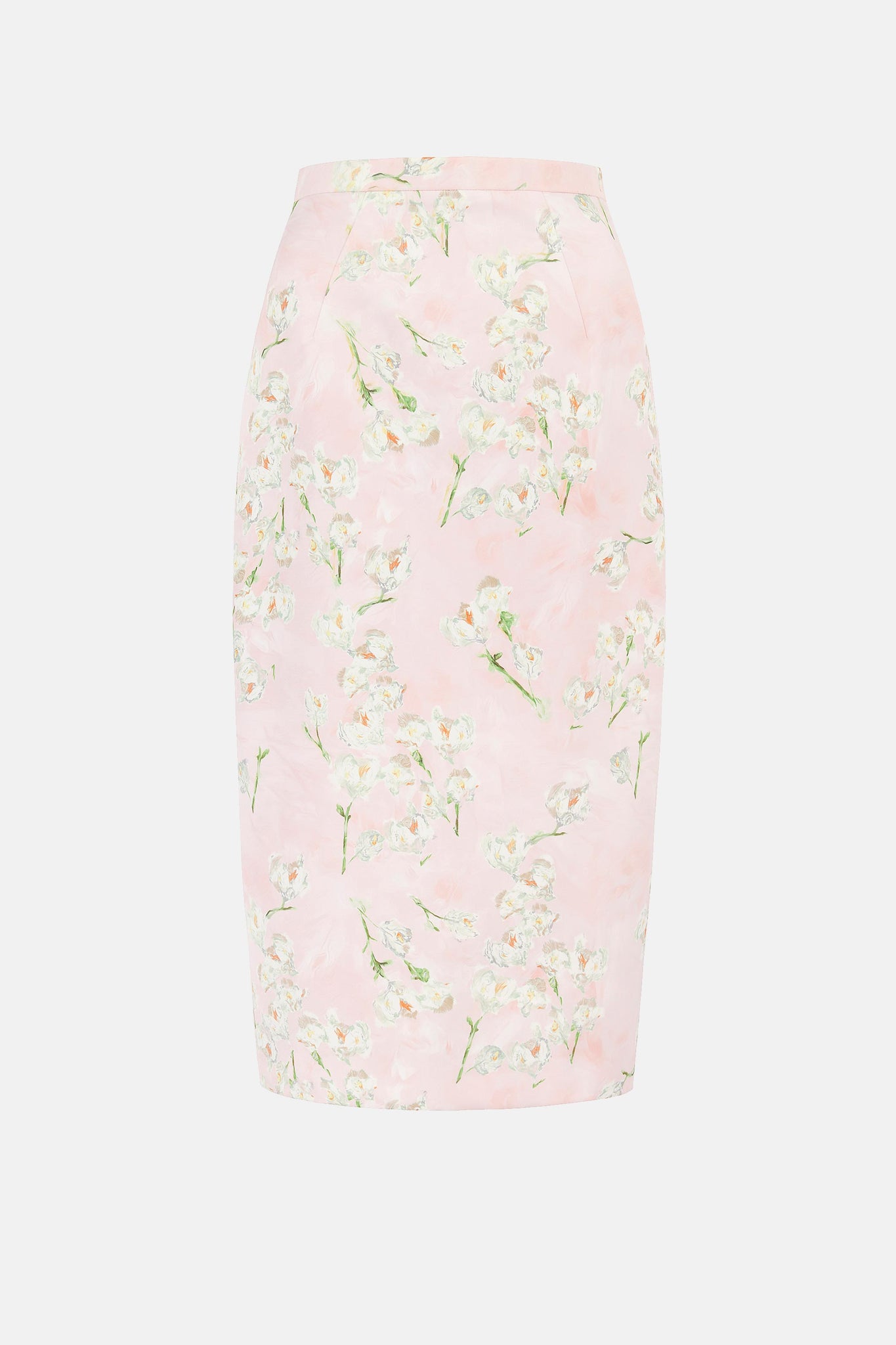 Lorelei Skirt In Little Lillies On Pink Floral Print Genzianella | Emilia Wickstead