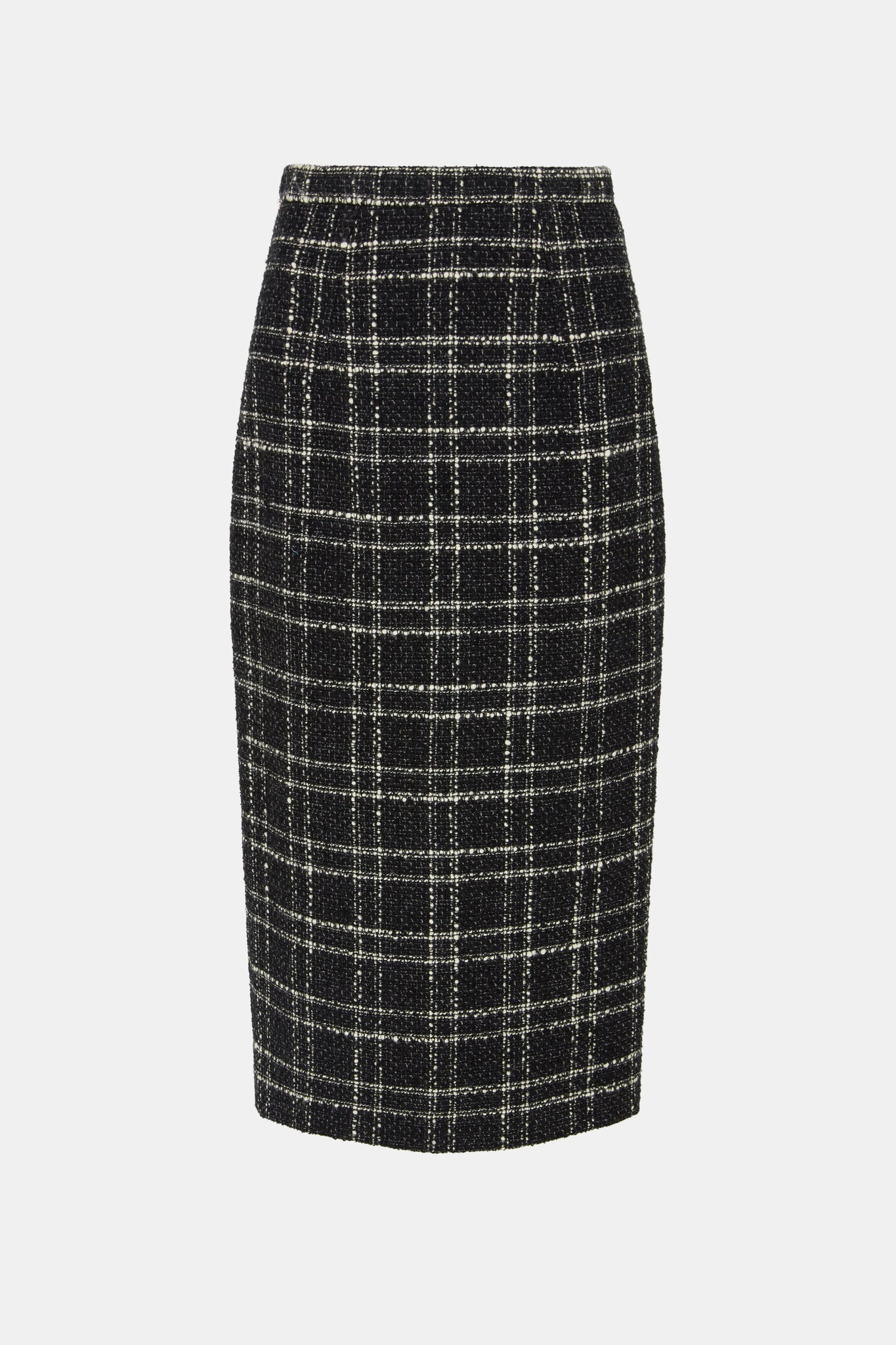 Lorelei Skirt In White Check On Grey Check Boucle | Emilia Wickstead