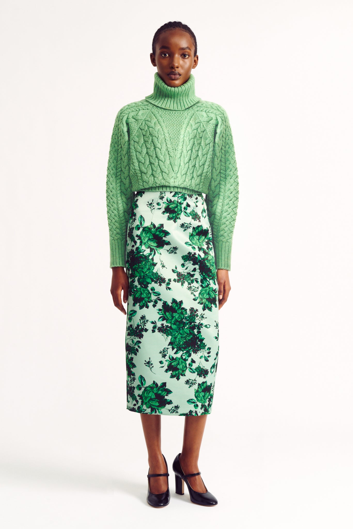 Lorinda Green Festive Bouquet Taffeta Faille Skirt | Emilia Wickstead