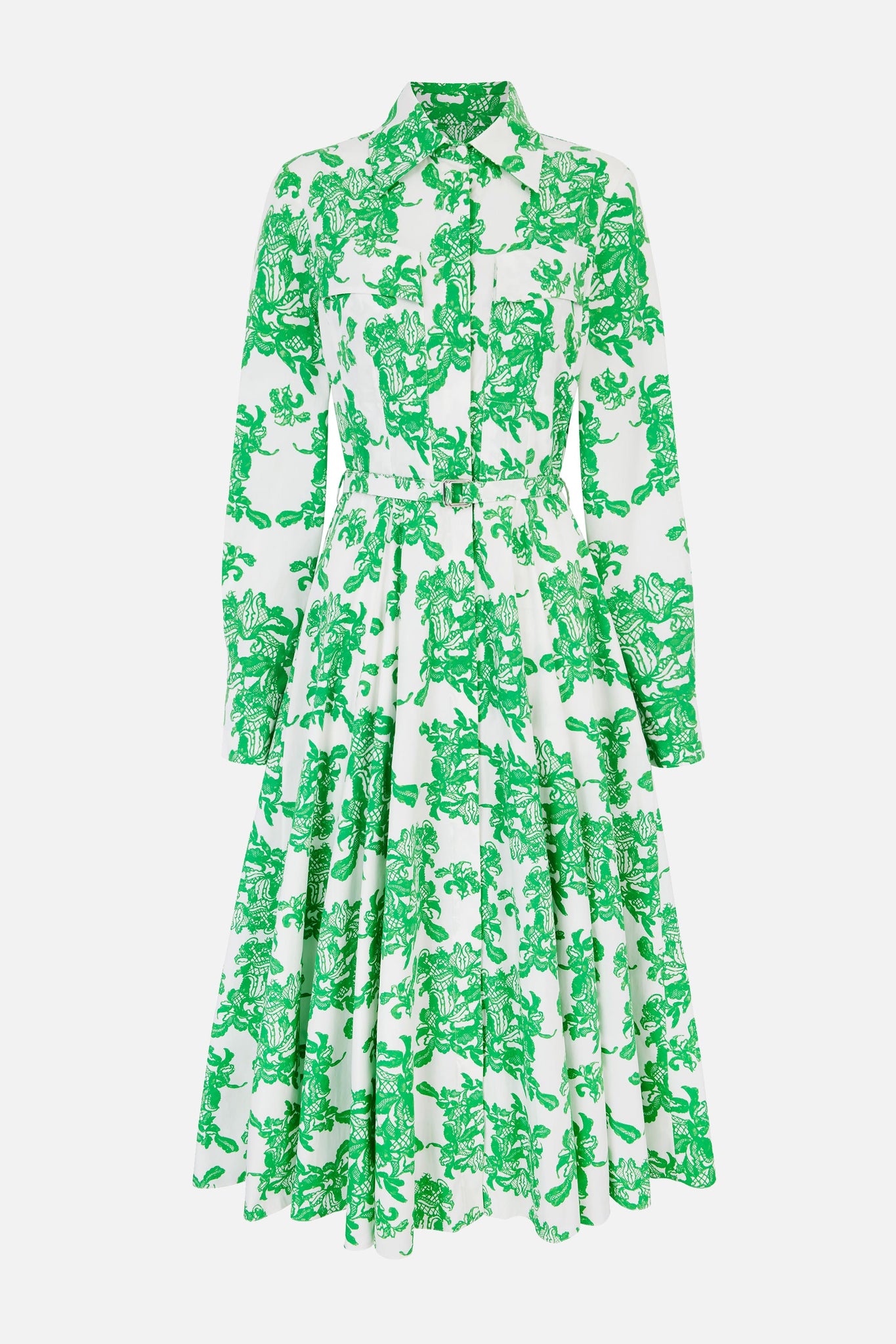 Emmalyna Dress In Guipure Floral Cotton Poplin