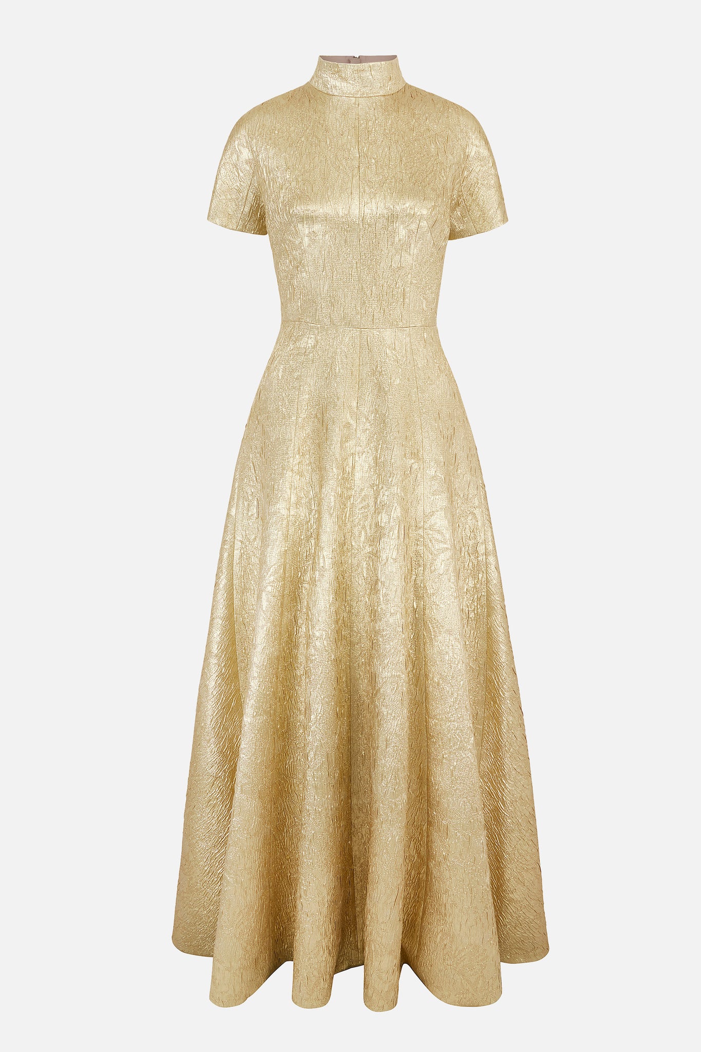emilia wickstead gold dress Eleodoro Dress In Gold Sequin Tweed