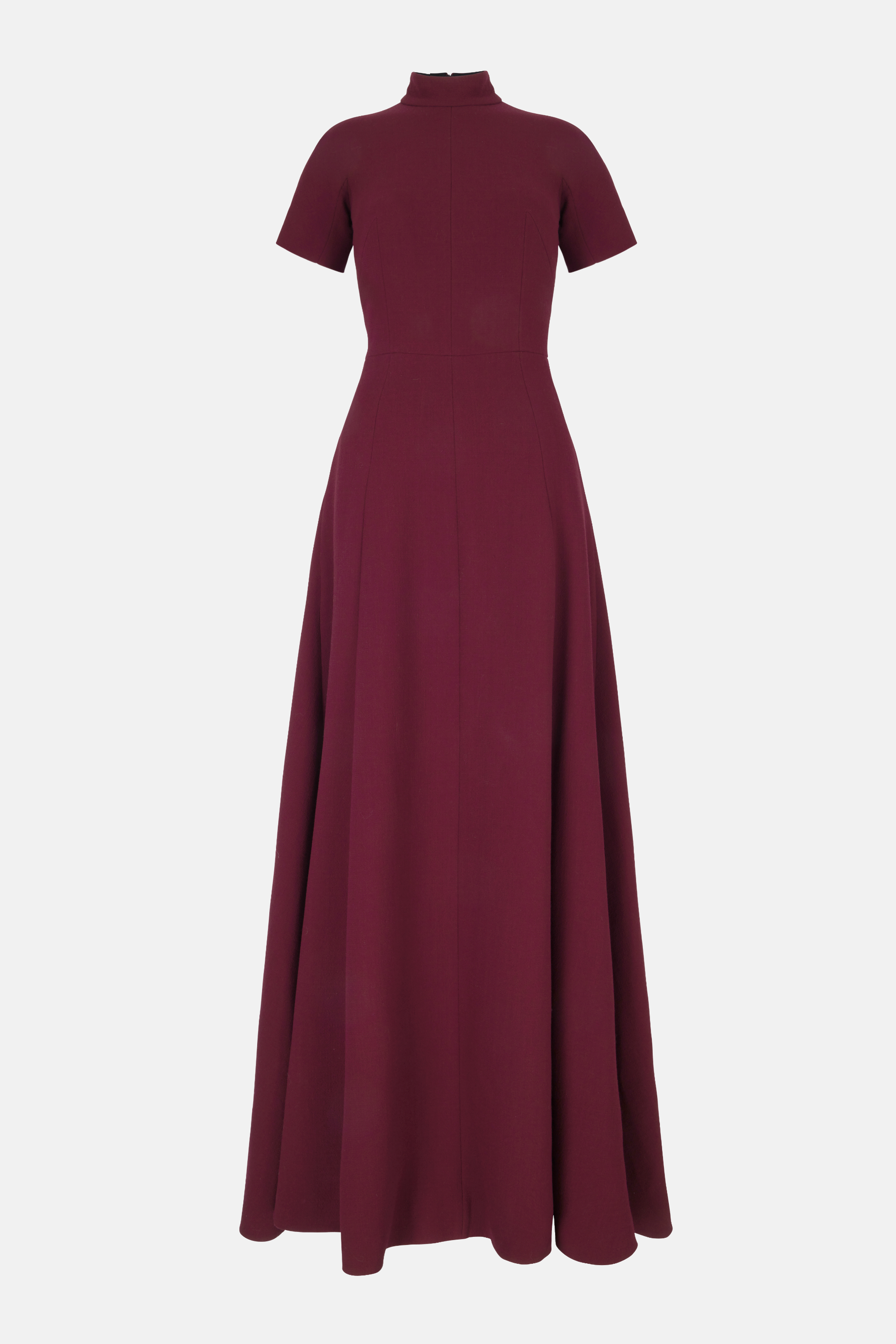 Malinda Gown In Burgundy Double Crepe