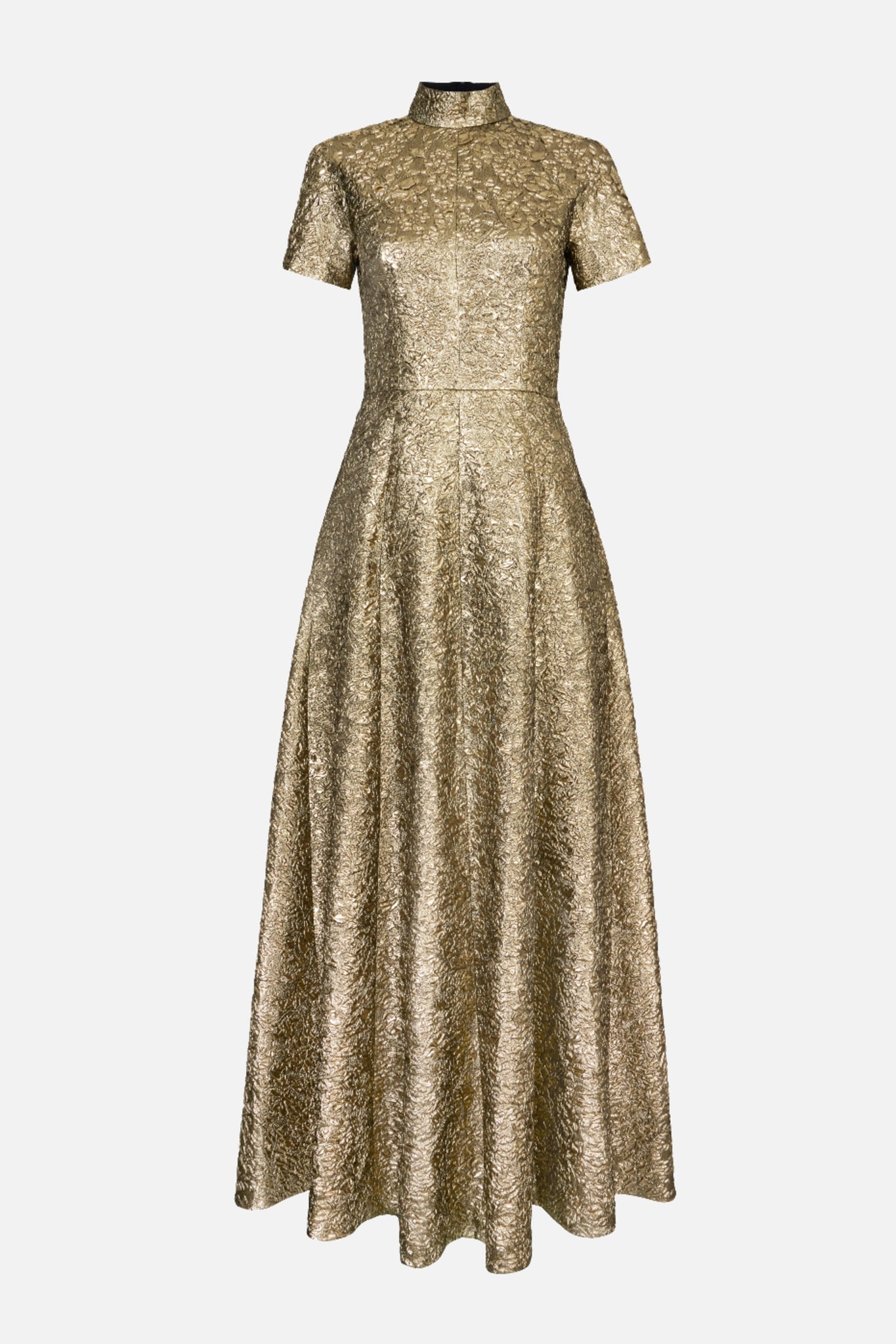 Malinda in Gold Double Warp Floral Front Shot | Emilia Wickstead