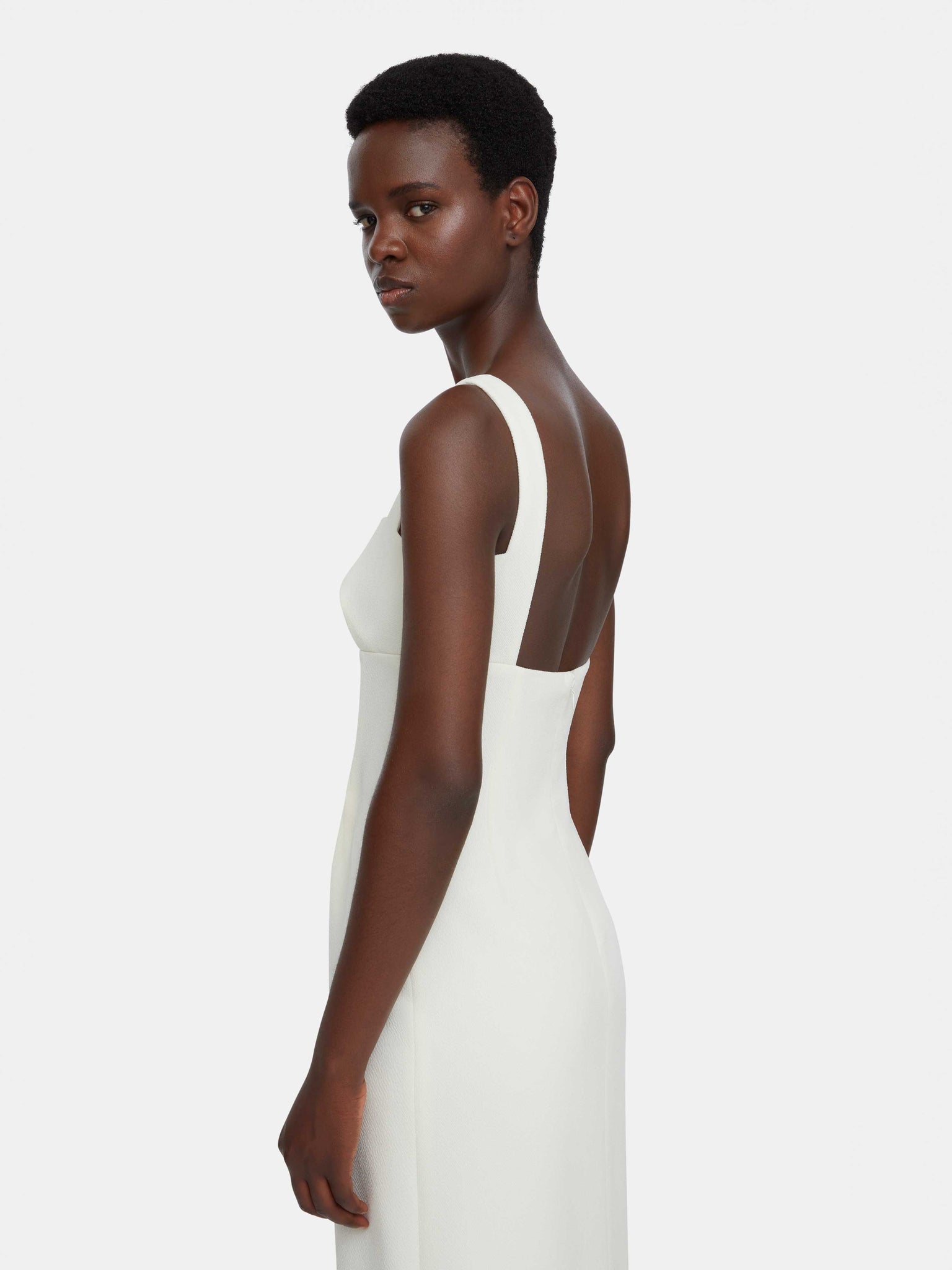 Micheline Ivory Column Dress - Emilia Wickstead