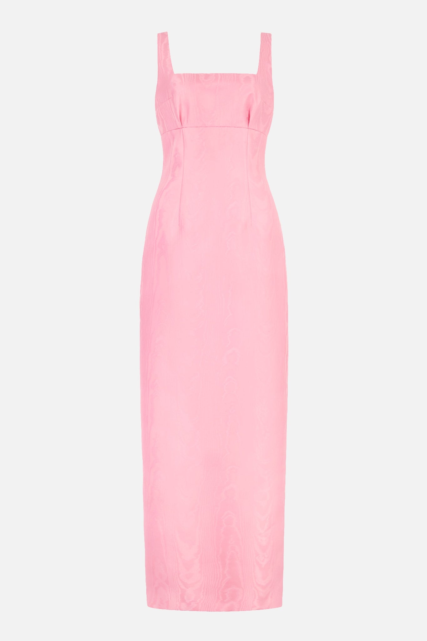 knee length dresses for ladies Salma Hot Pink Square Neck Double Crepe Dress